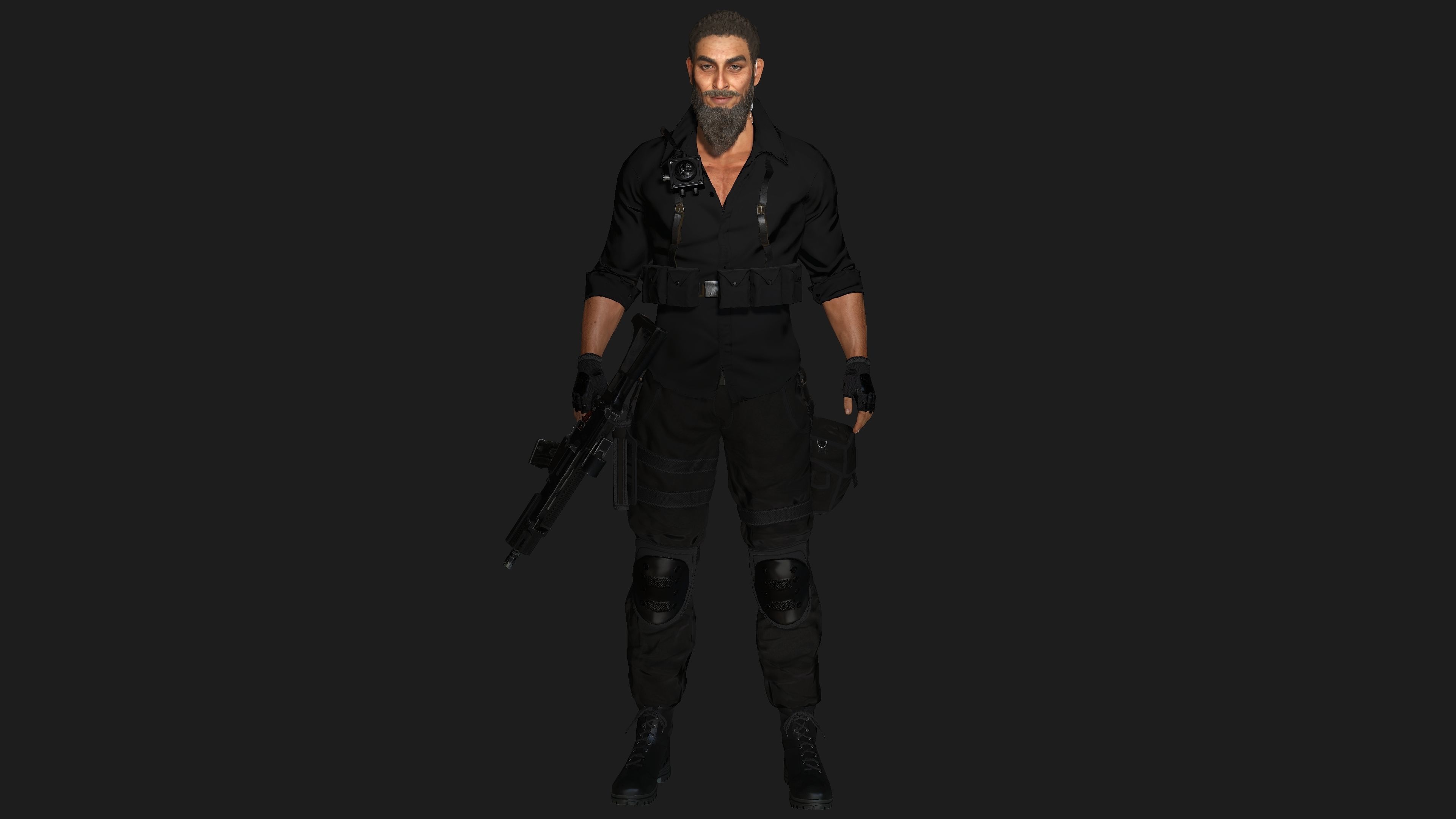 AAA 3D REALISTIC CHARACTER - ARABIC BEARDED MAN GUN SHOOTER GTA Low-poly 3D model_1
