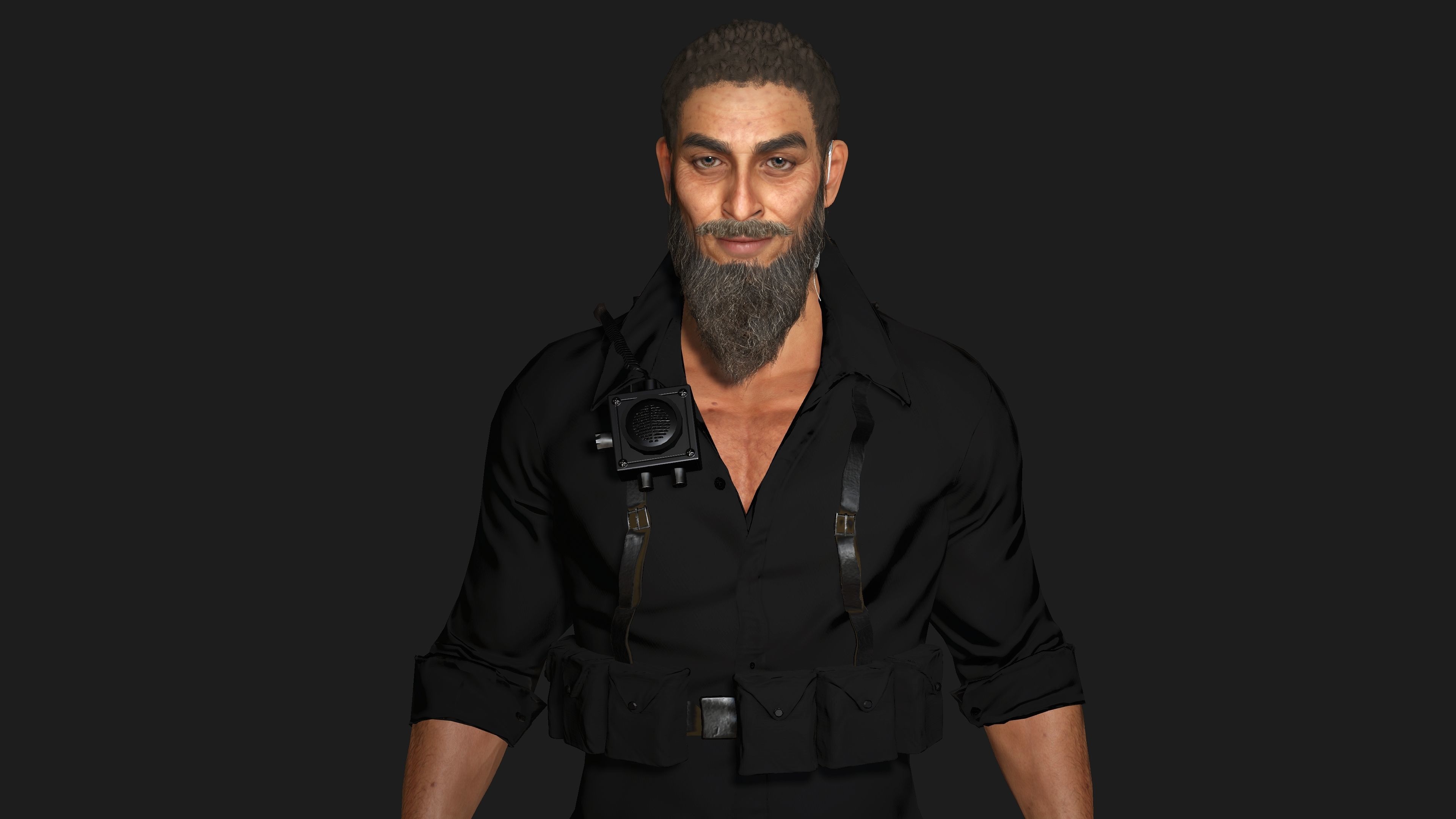 AAA 3D REALISTIC CHARACTER - ARABIC BEARDED MAN GUN SHOOTER GTA Low-poly 3D model_5