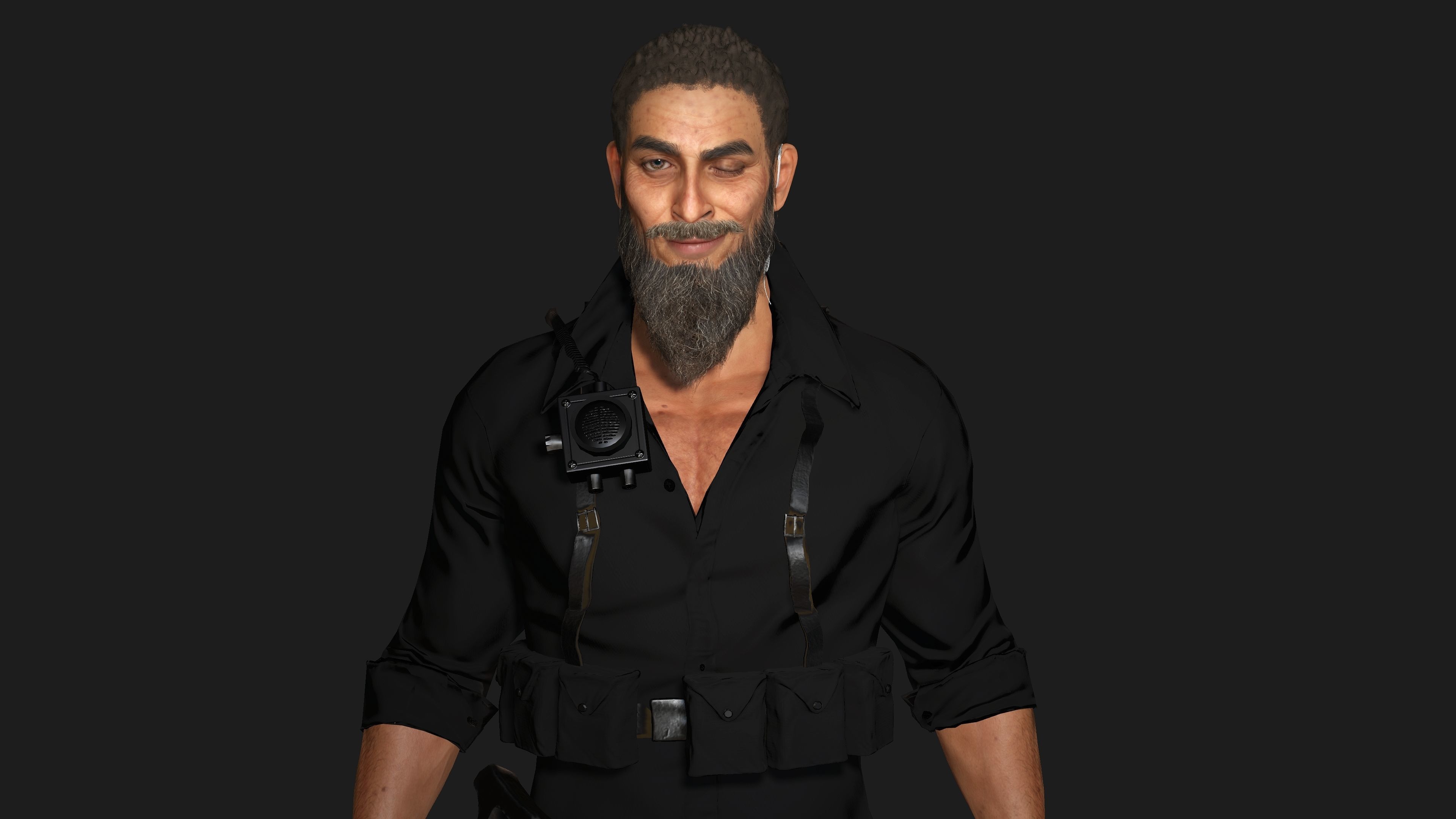 AAA 3D REALISTIC CHARACTER - ARABIC BEARDED MAN GUN SHOOTER GTA Low-poly 3D model_10