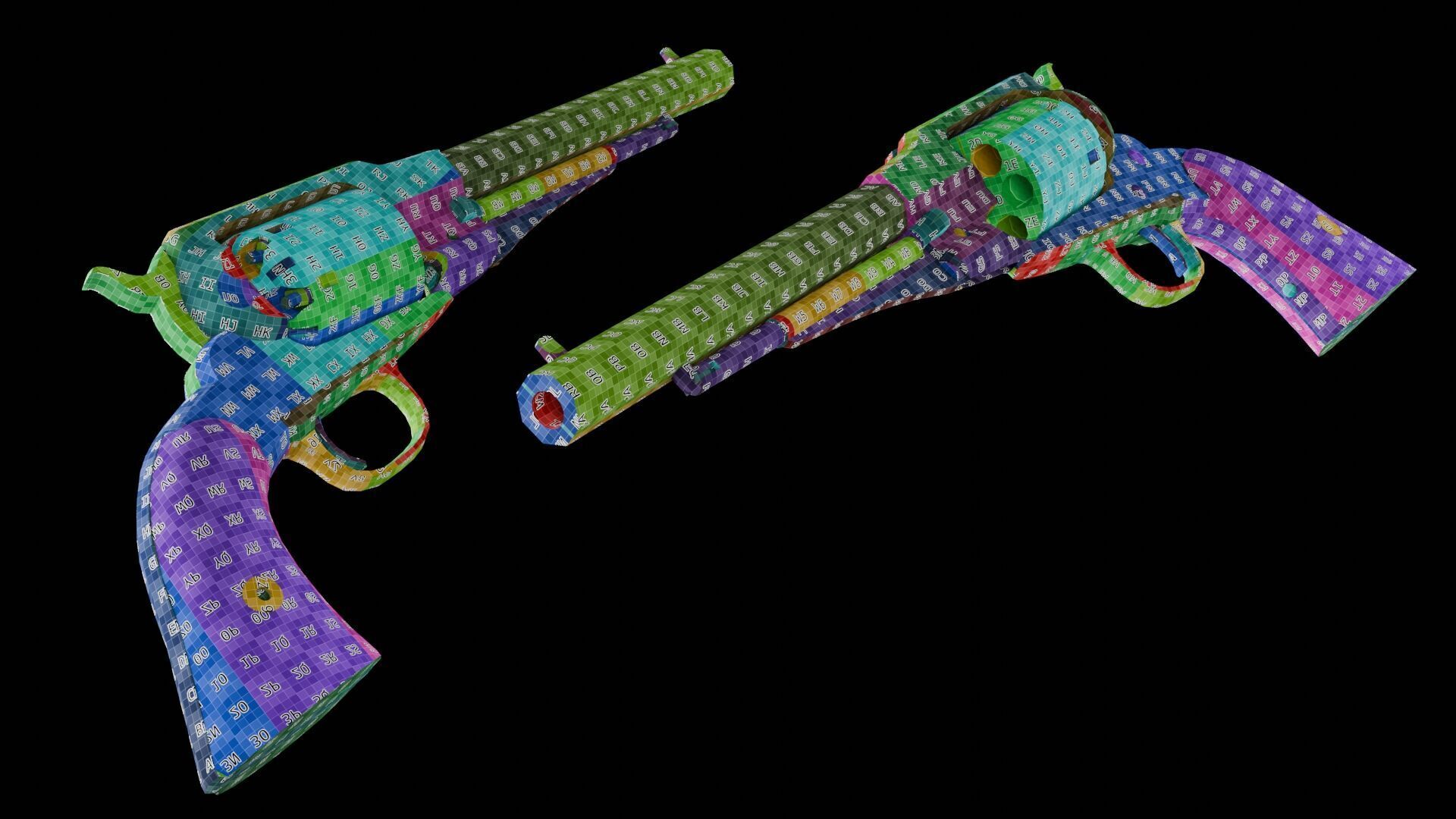 Remington 1858 New Model Army Revolver Low-poly 3D model_61