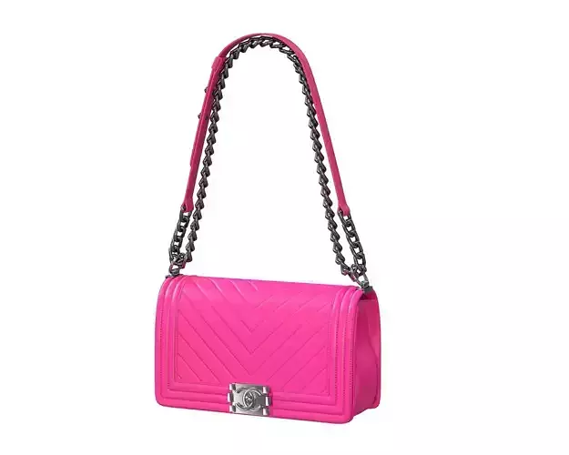 Boy Handbag Purple Leather Low-poly 3D model Boy Handbag Purple Leather Low-poly 3D model