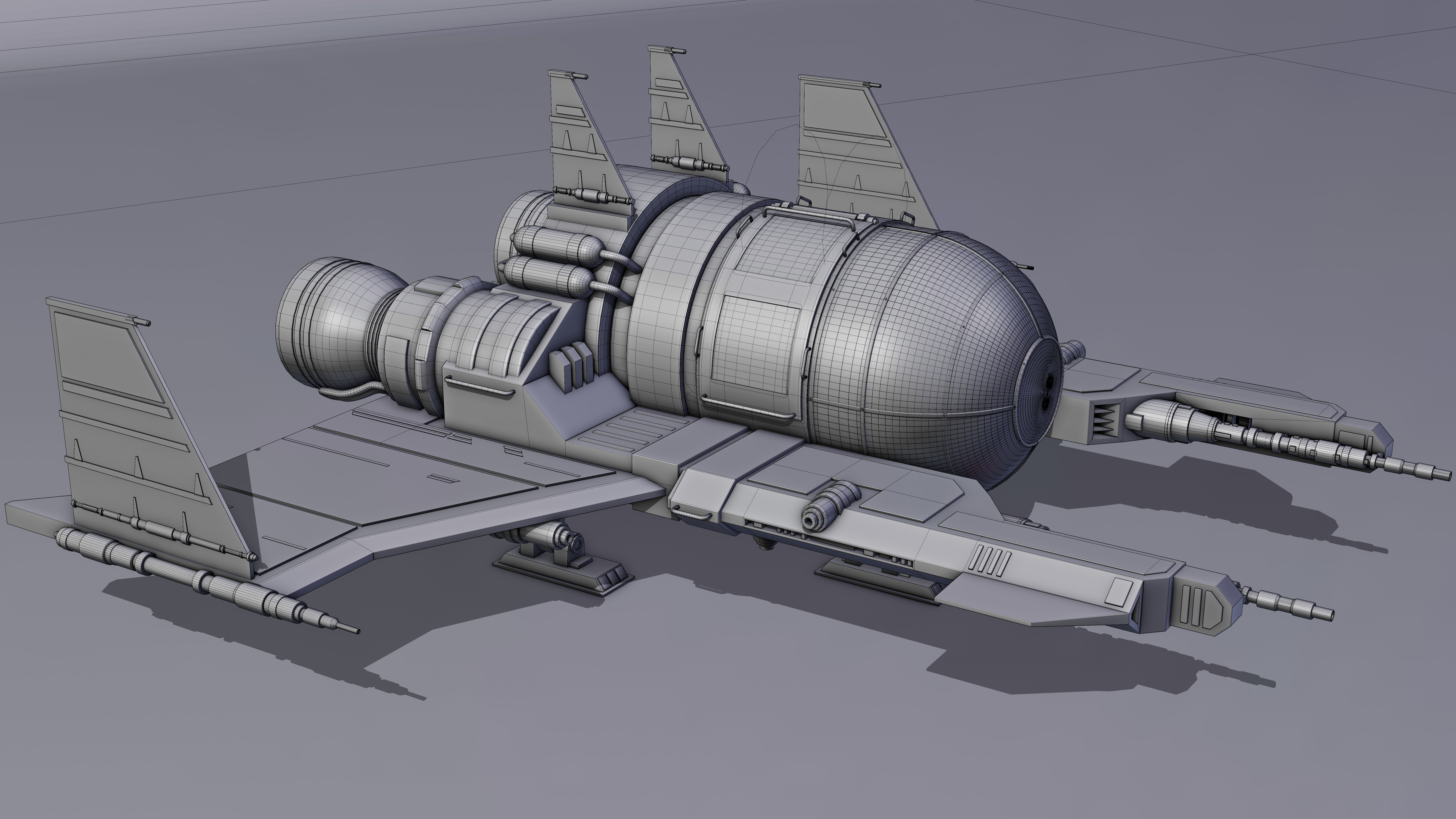 Spaceship 3d Model - Blender 3D model_33