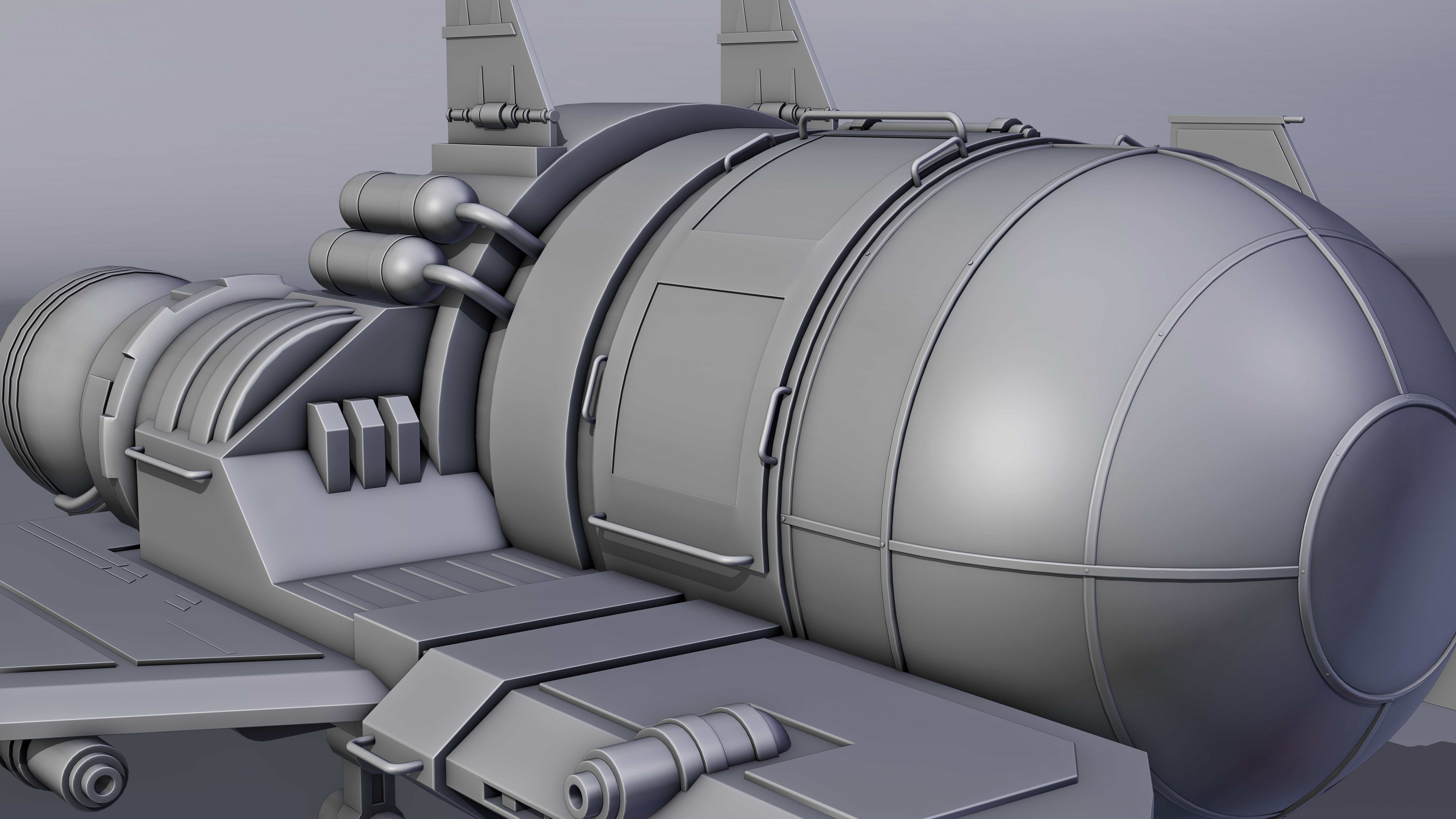 Spaceship 3d Model - Blender 3D model_23