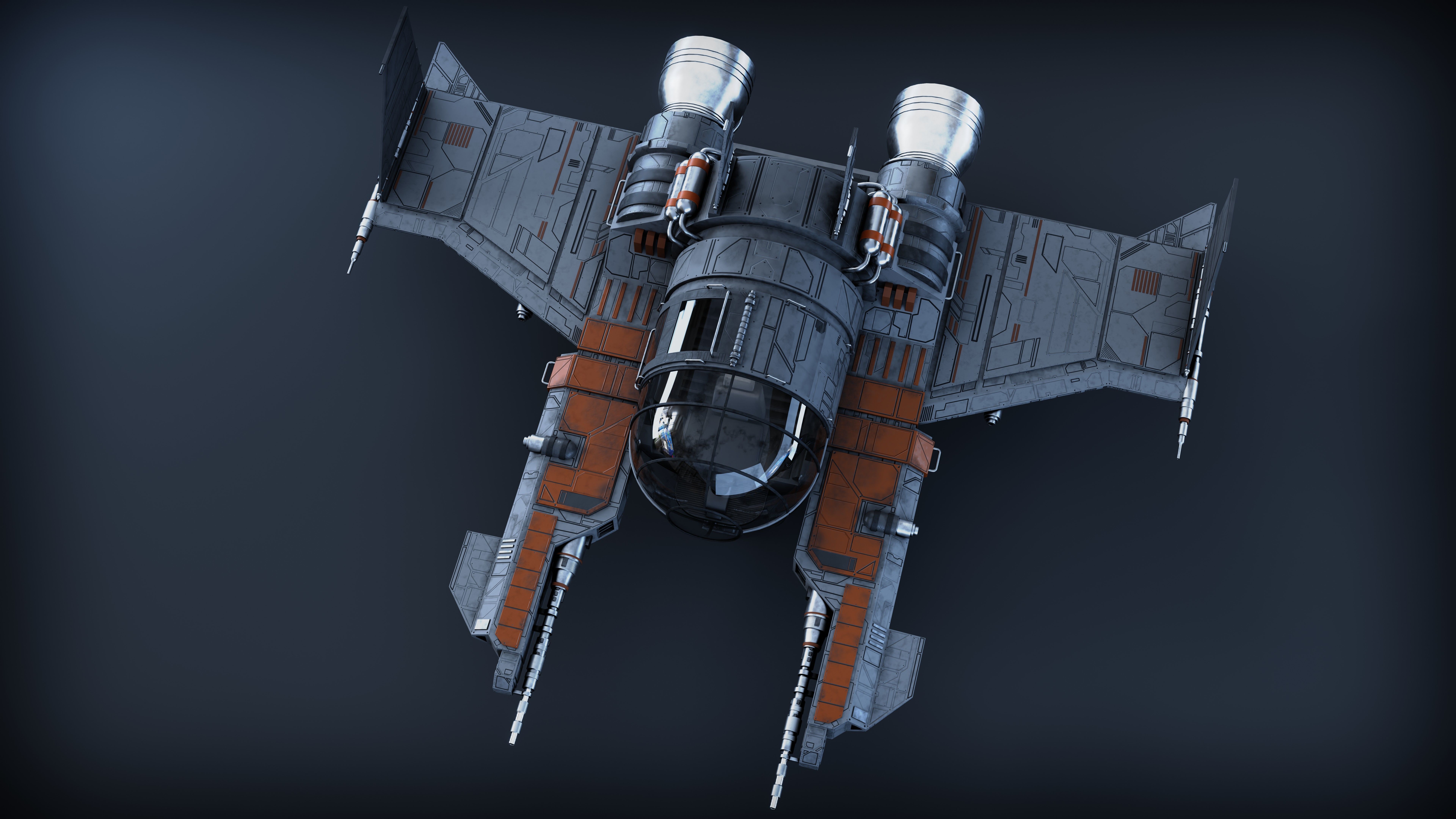 Spaceship 3d Model - Blender 3D model_10