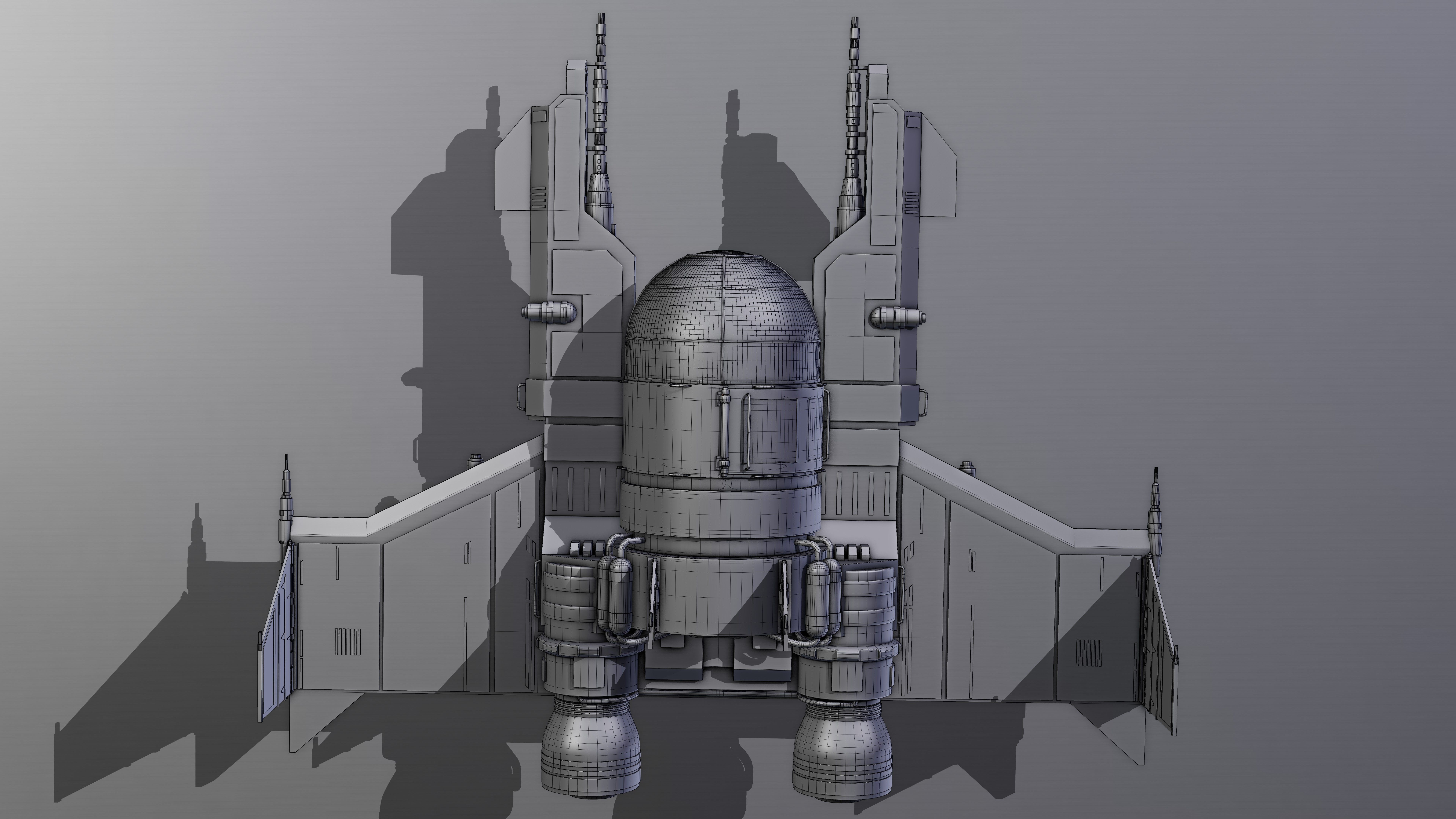 Spaceship 3d Model - Blender 3D model_30