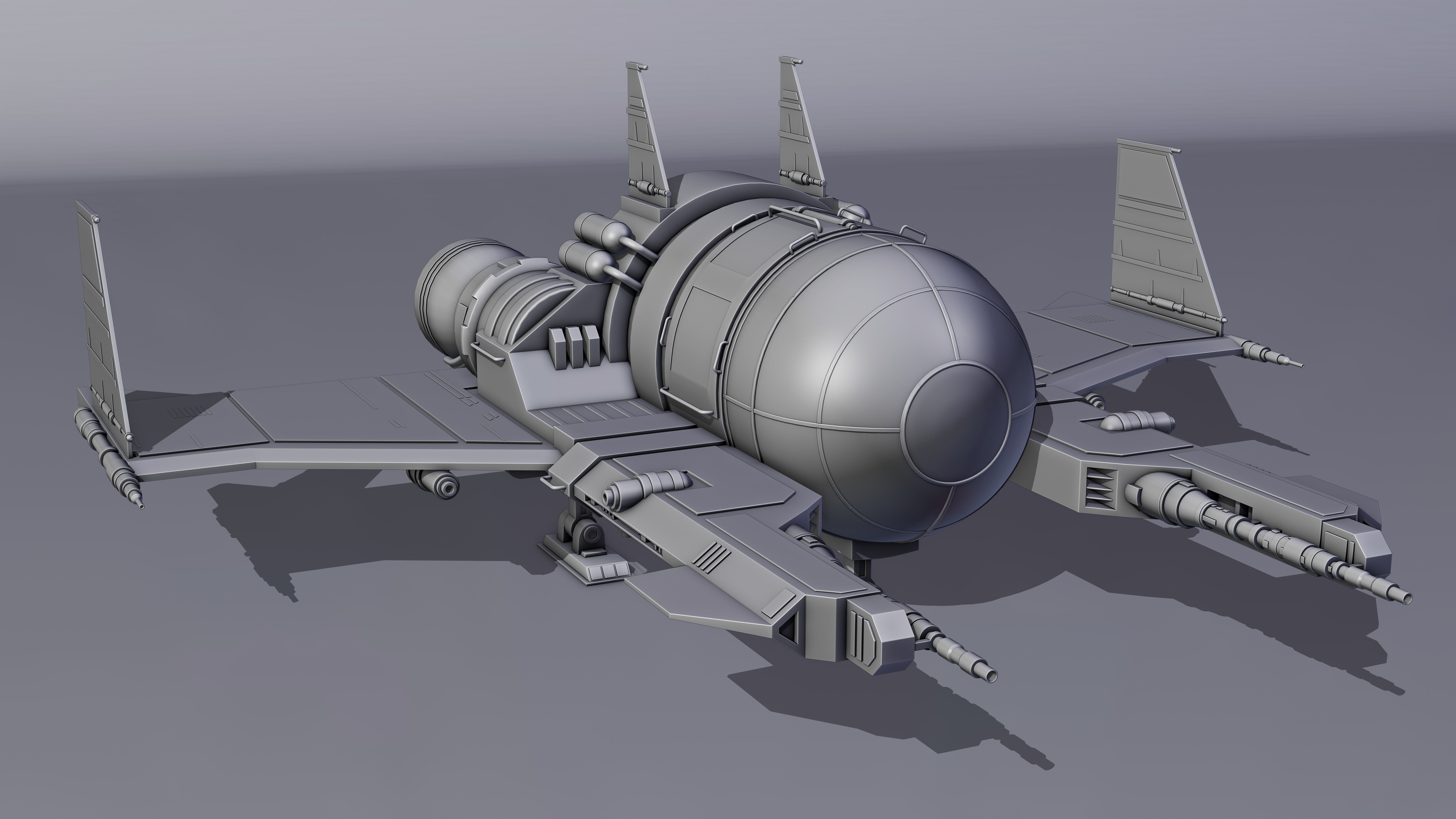 Spaceship 3d Model - Blender 3D model_15