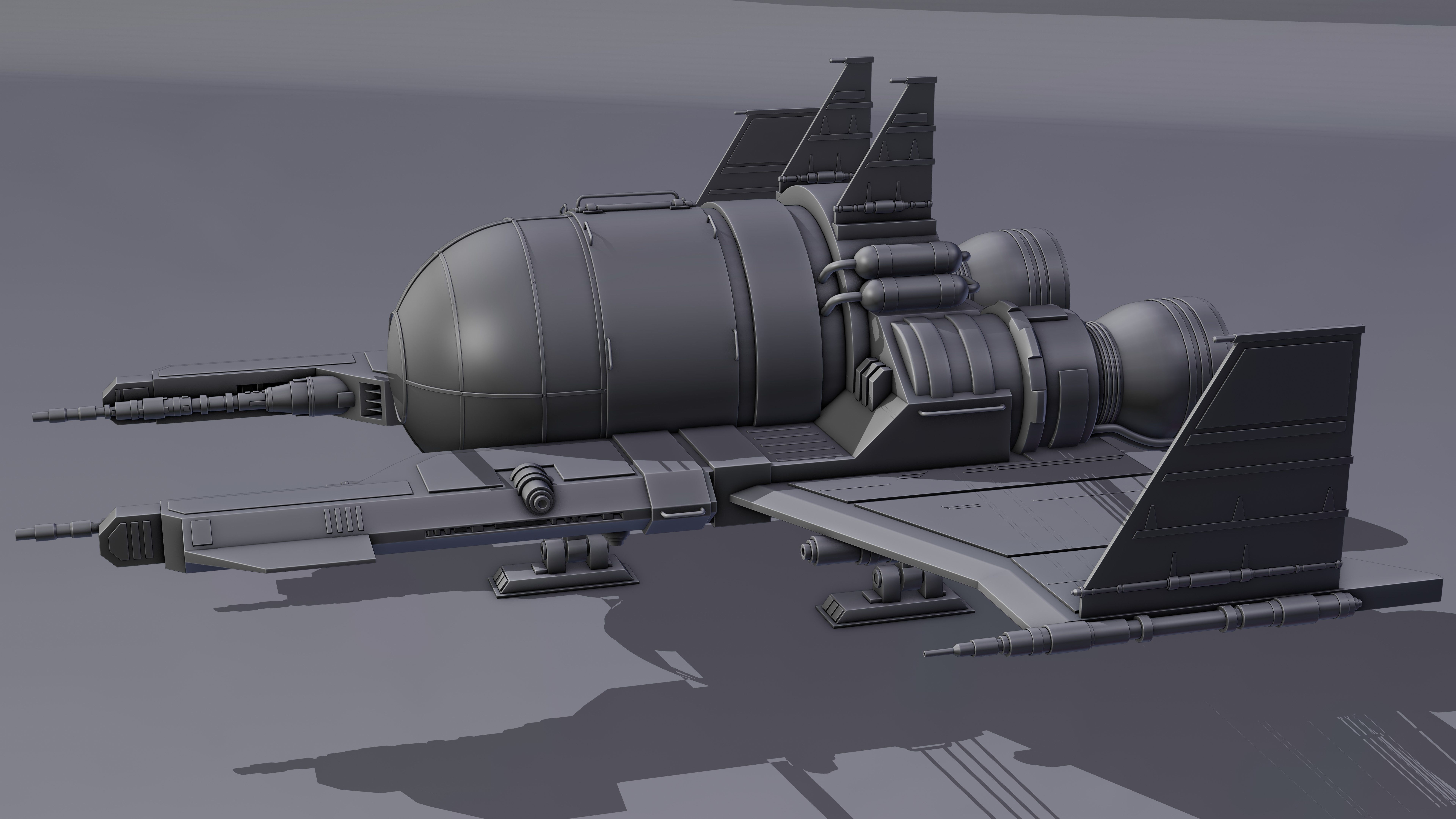 Spaceship 3d Model - Blender 3D model_20