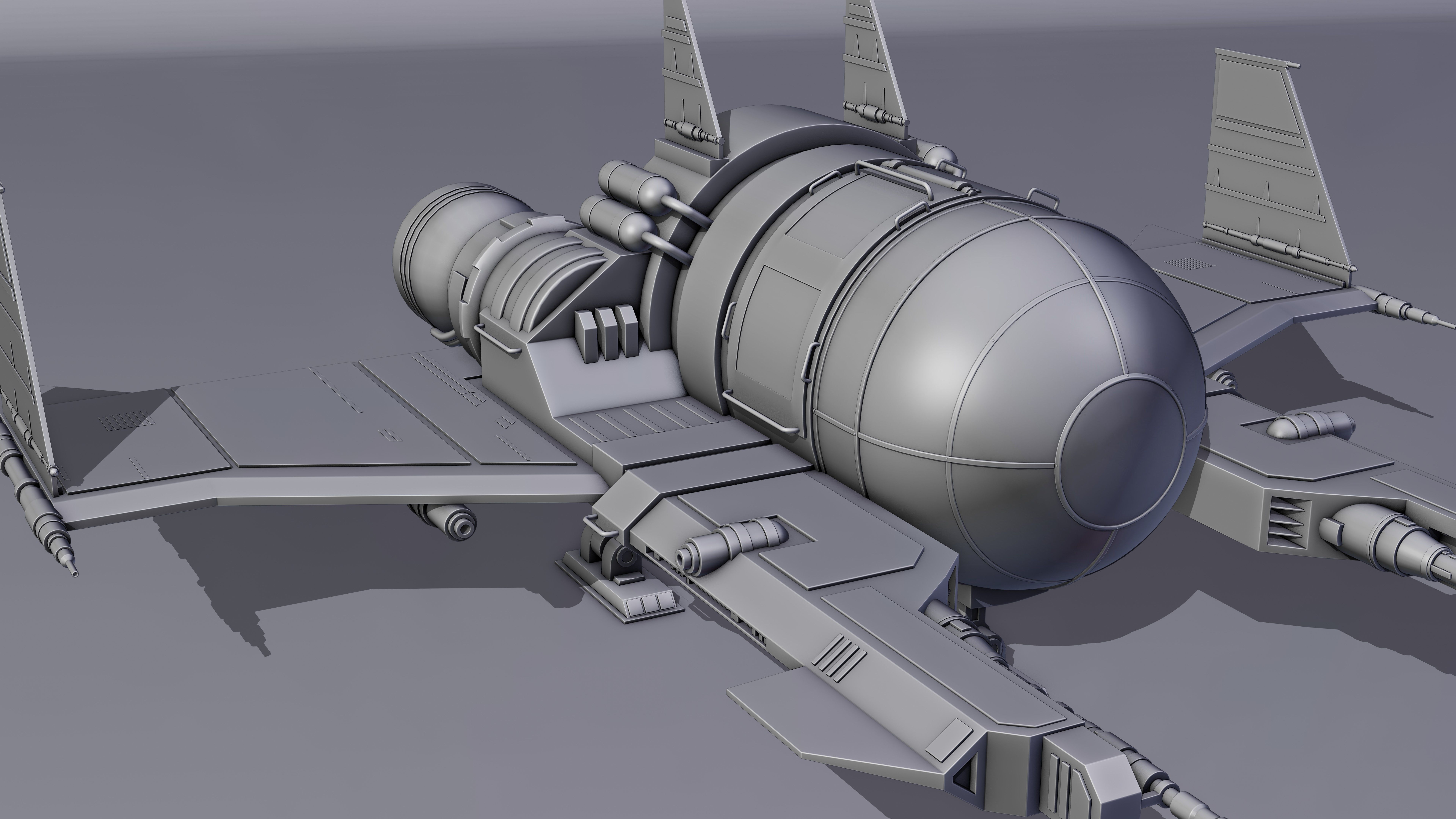 Spaceship 3d Model - Blender 3D model_24