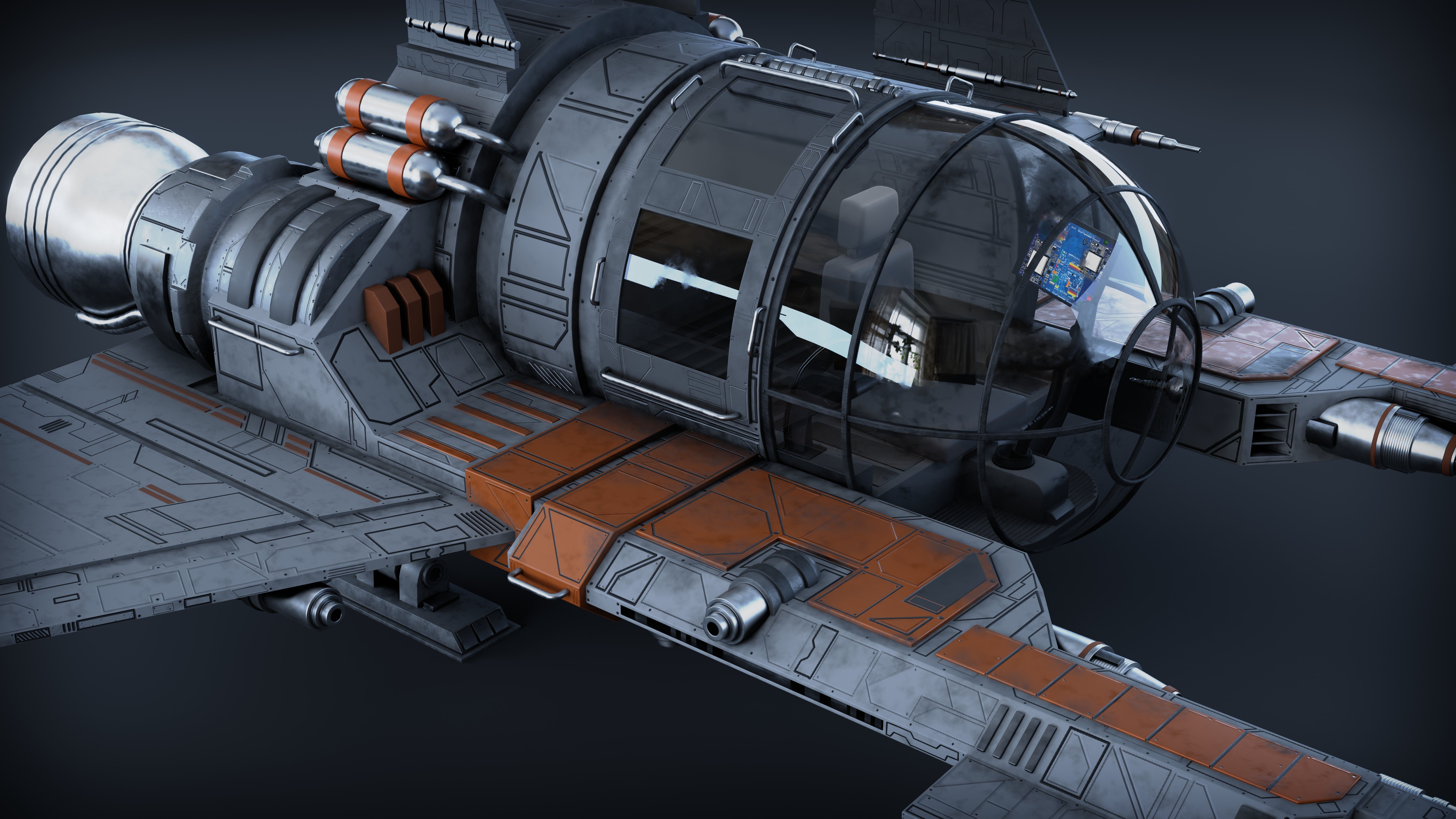 Spaceship 3d Model - Blender 3D model_12