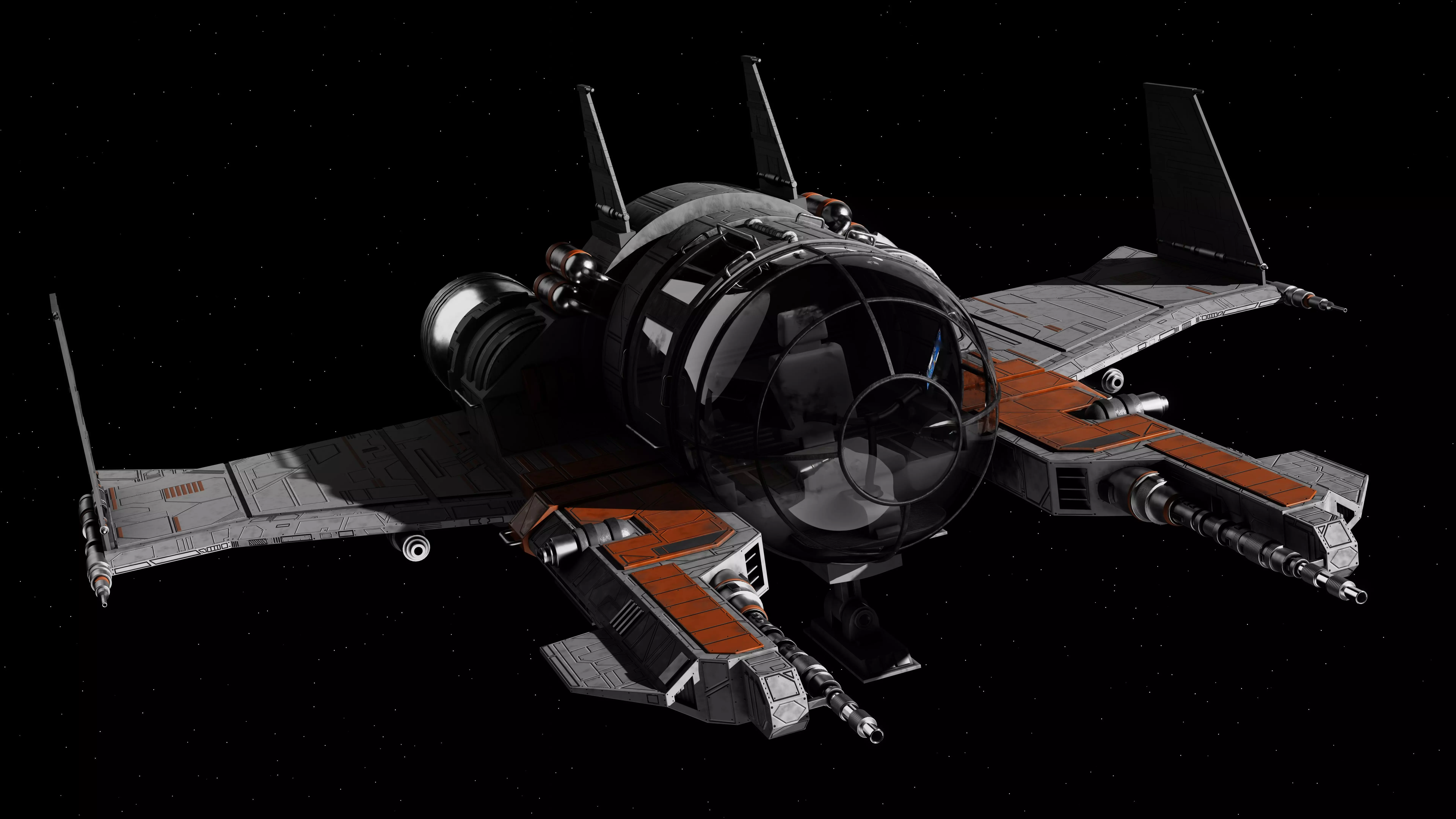 Spaceship 3d Model - Blender 3D model_0