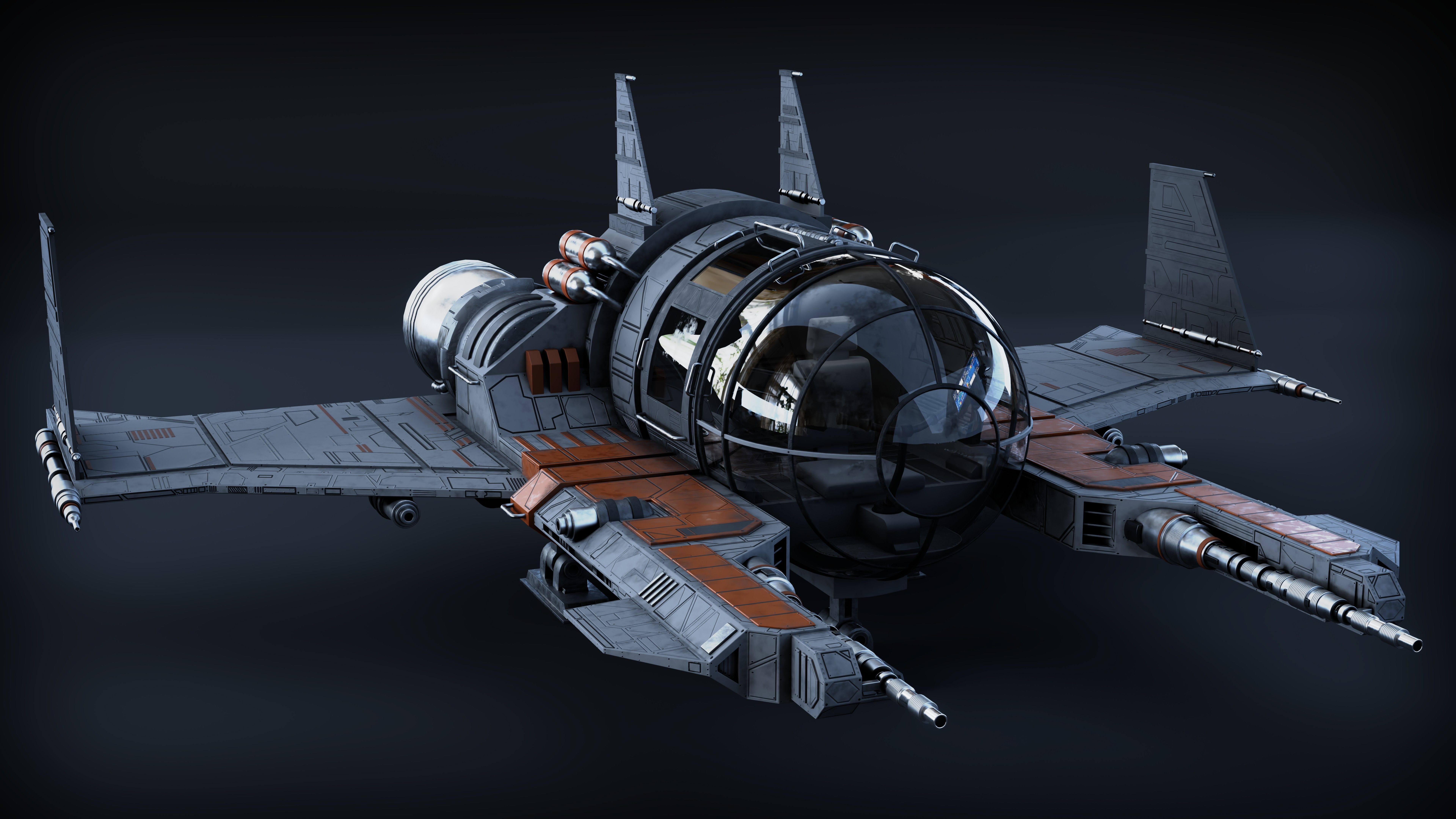 Spaceship 3d Model - Blender 3D model_5