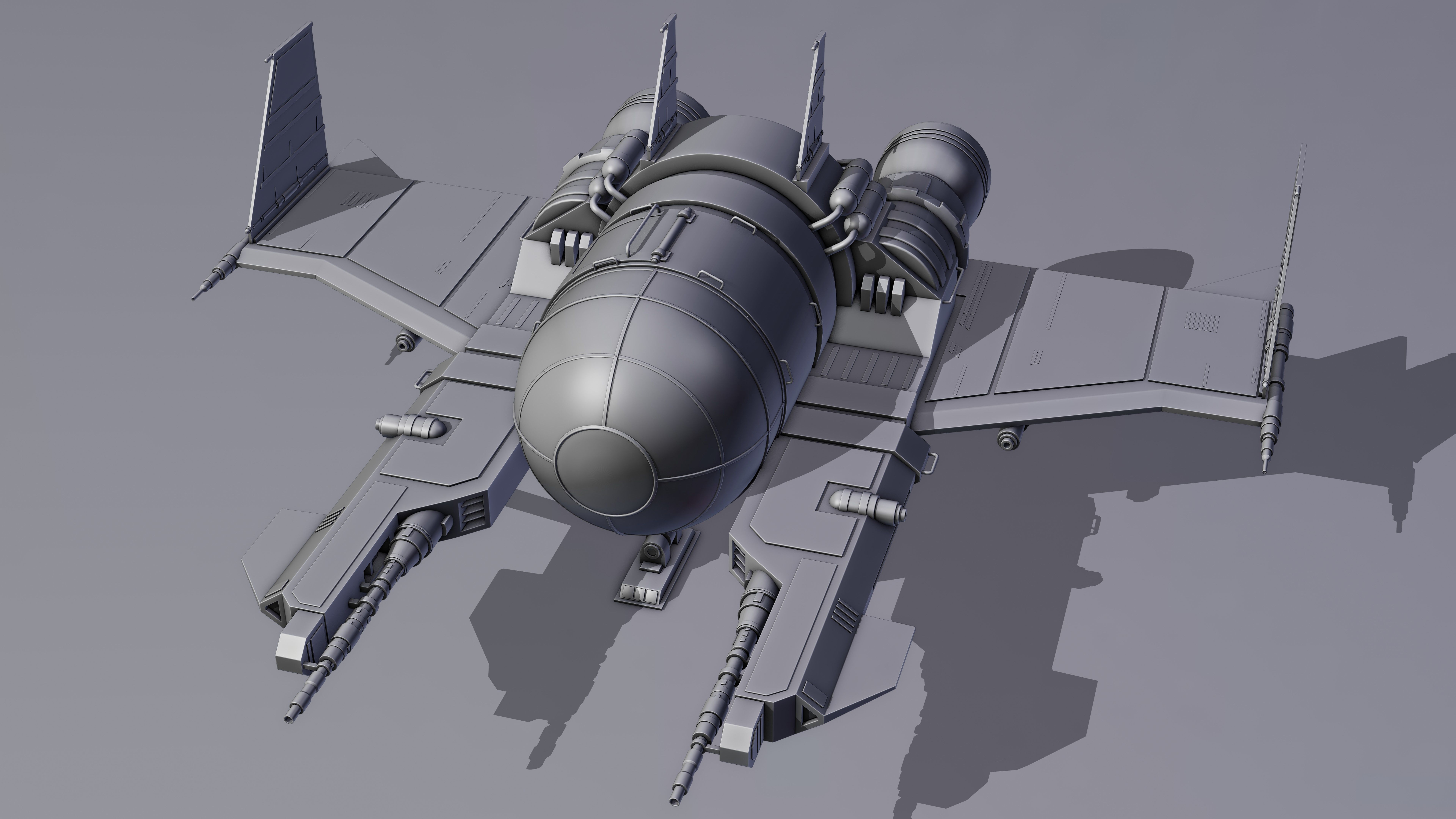 Spaceship 3d Model - Blender 3D model_17