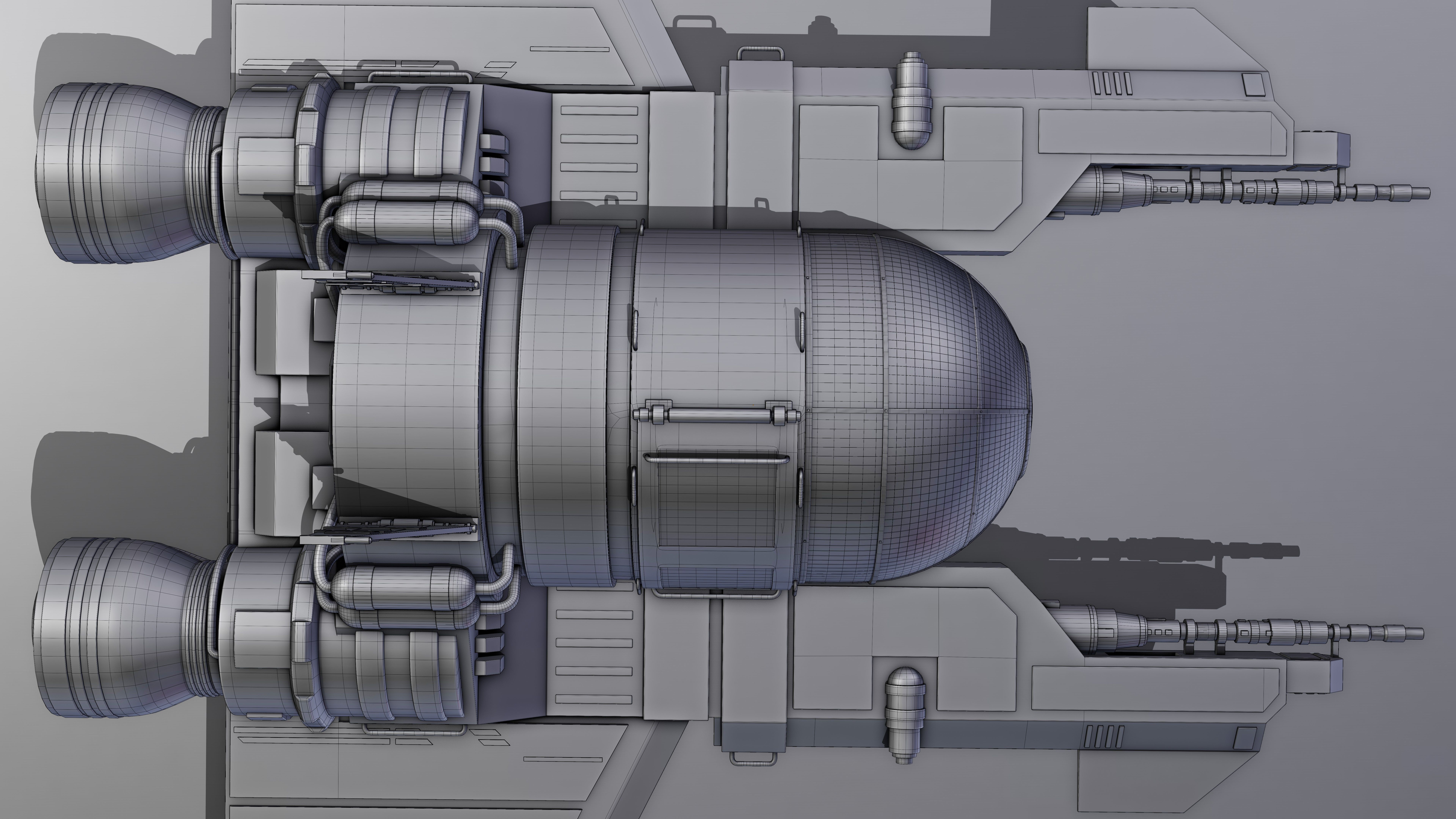 Spaceship 3d Model - Blender 3D model_34