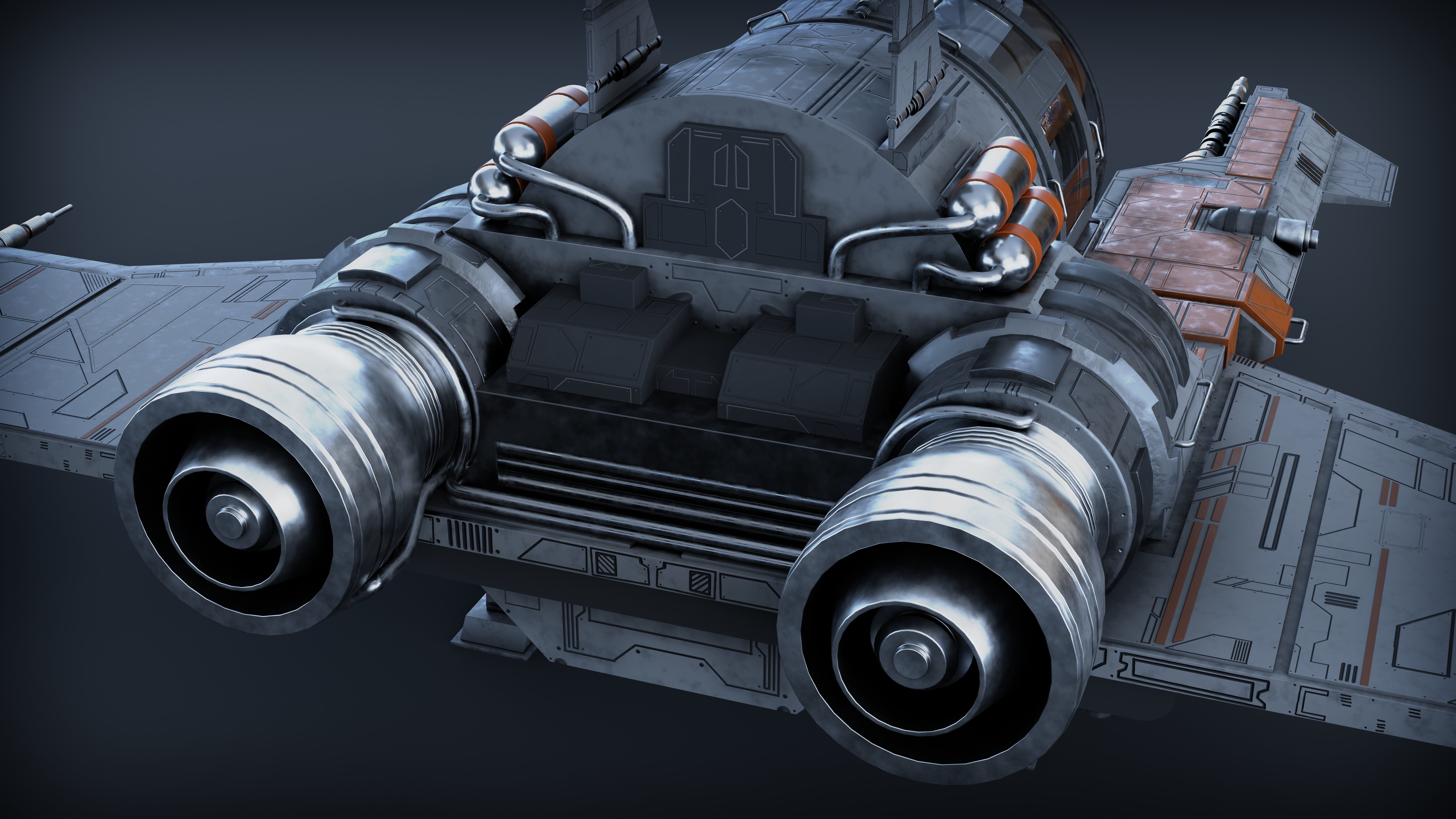 Spaceship 3d Model - Blender 3D model_11