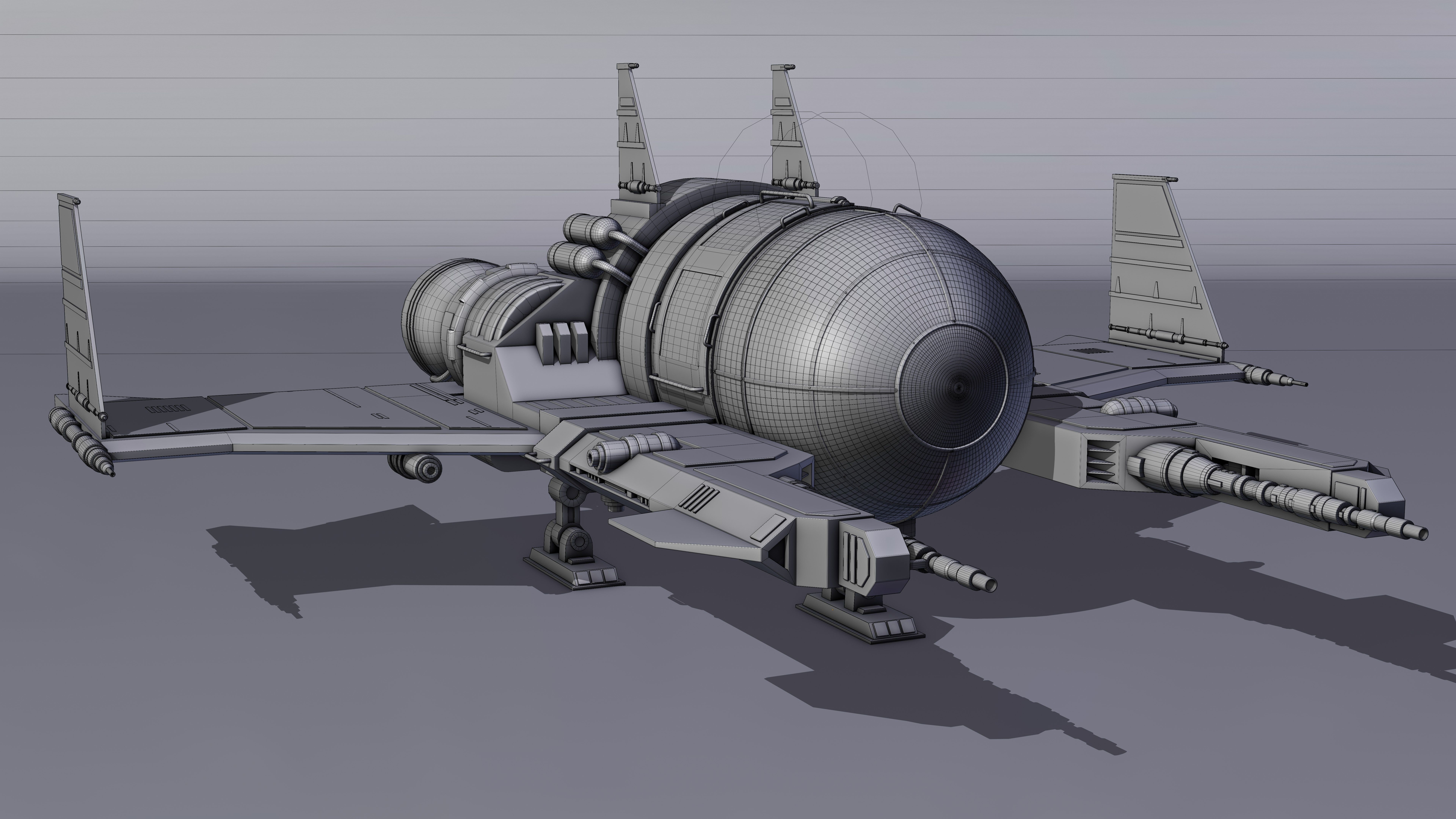 Spaceship 3d Model - Blender 3D model_25