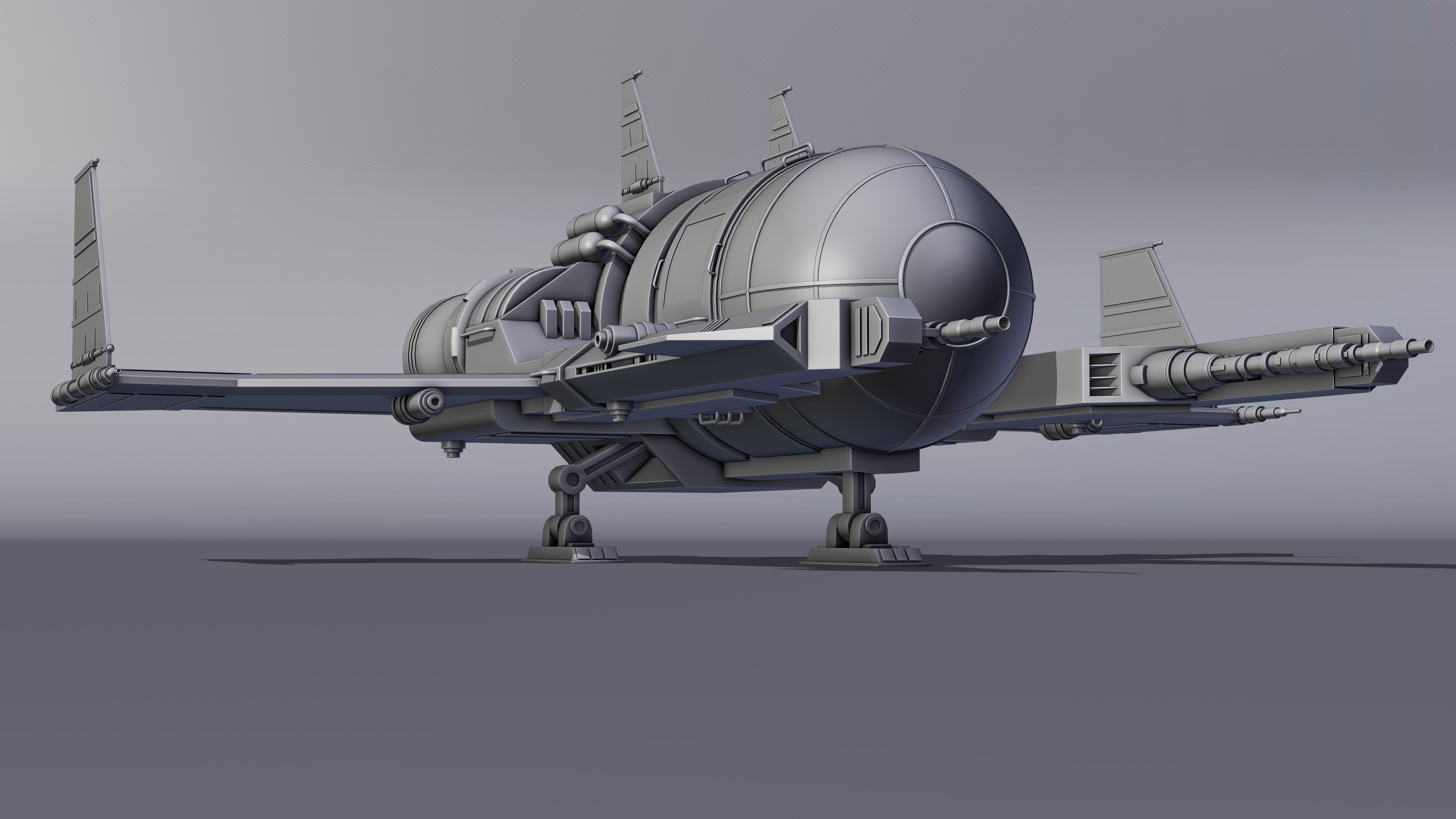 Spaceship 3d Model - Blender 3D model_16
