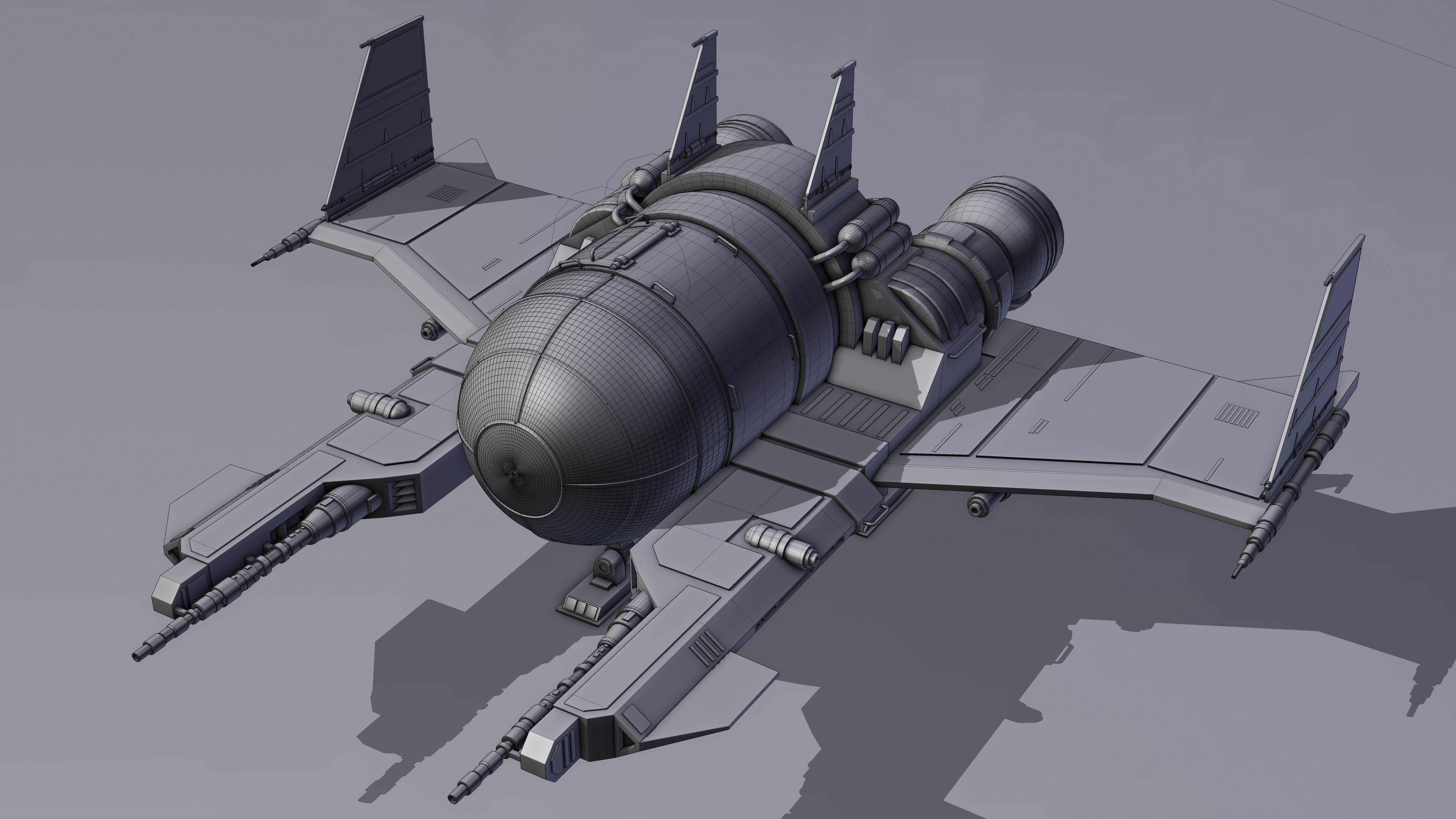 Spaceship 3d Model - Blender 3D model_28