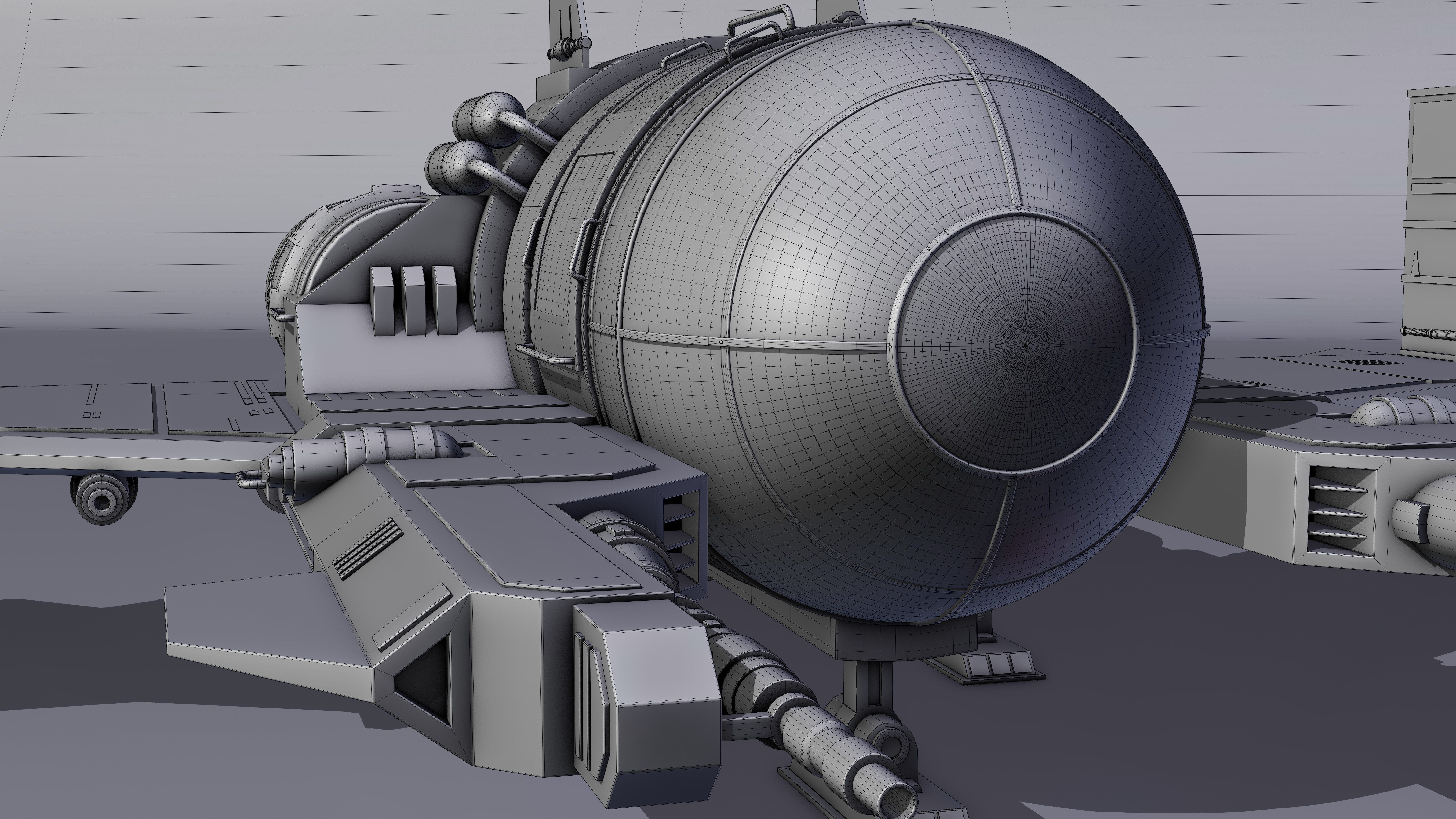 Spaceship 3d Model - Blender 3D model_32