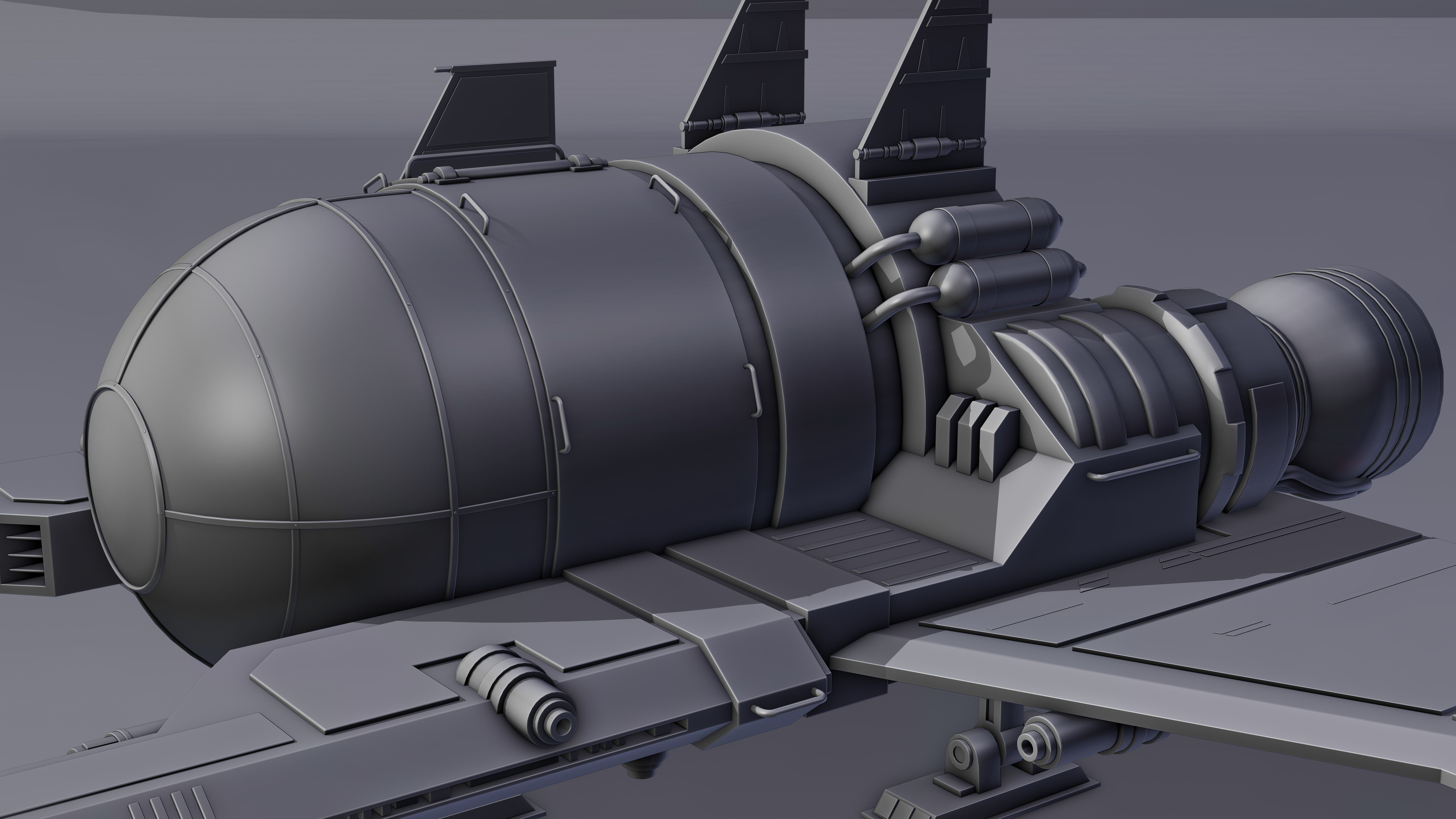 Spaceship 3d Model - Blender 3D model_22