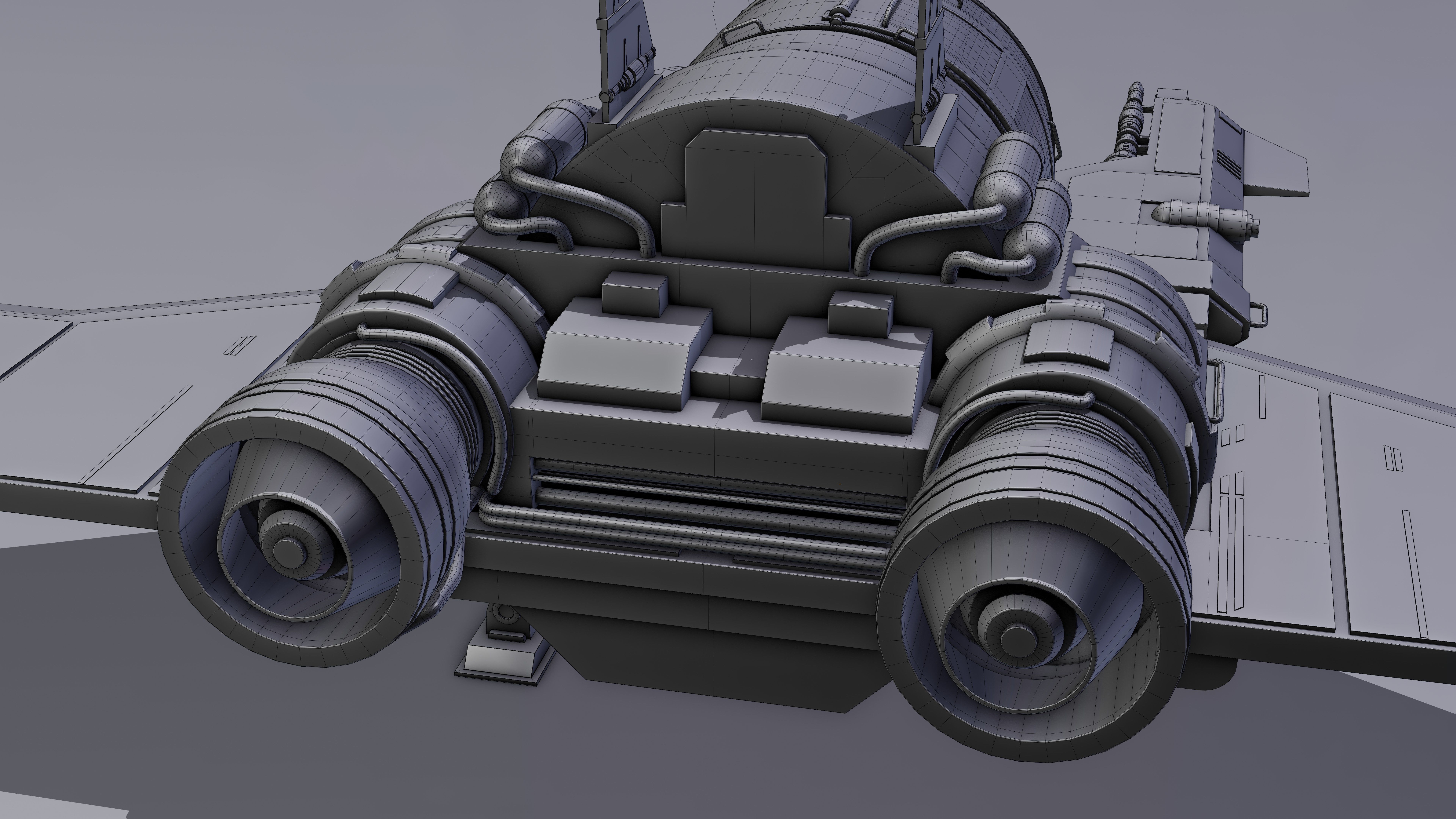 Spaceship 3d Model - Blender 3D model_26