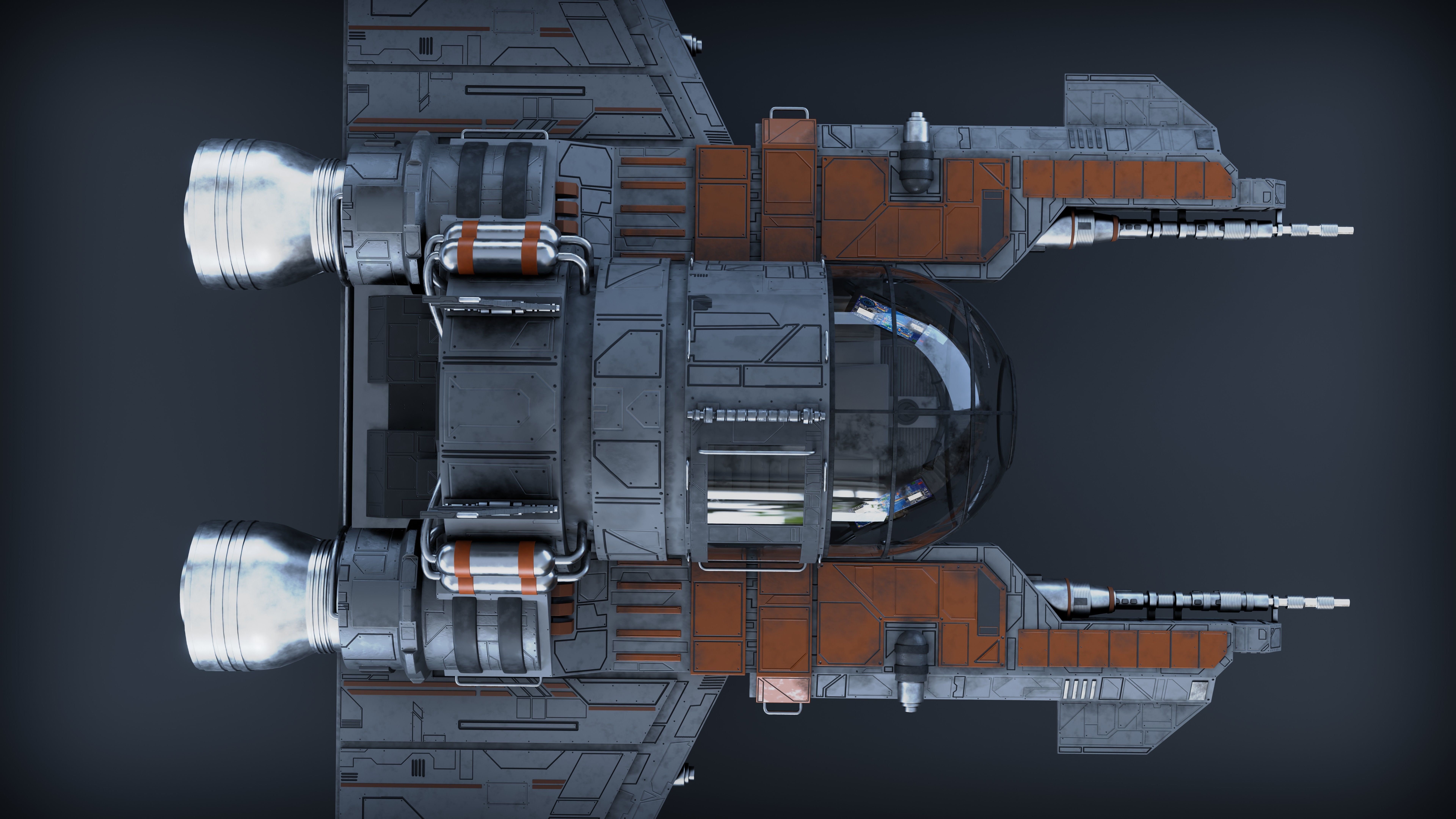 Spaceship 3d Model - Blender 3D model_14