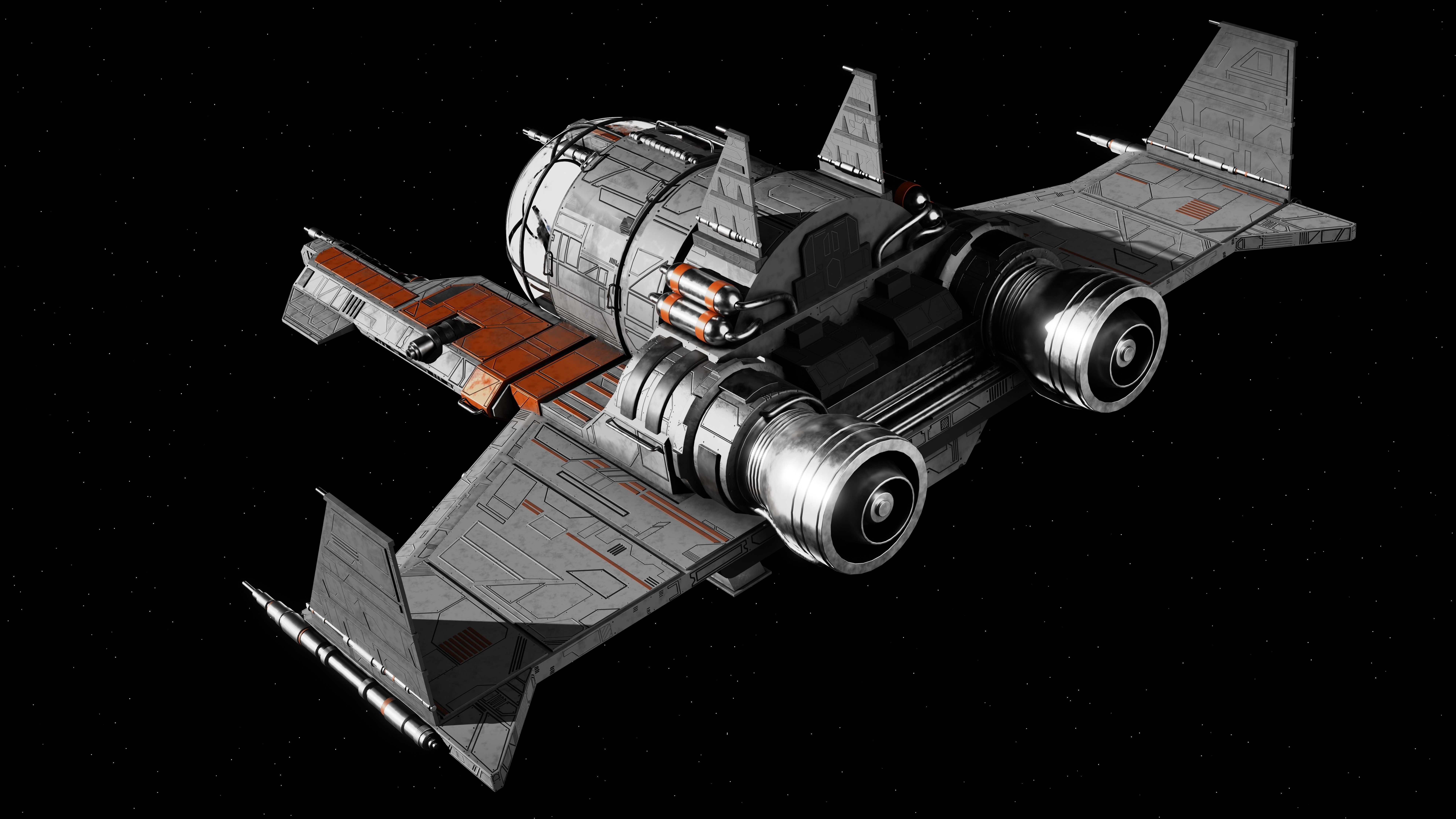 Spaceship 3d Model - Blender 3D model_3