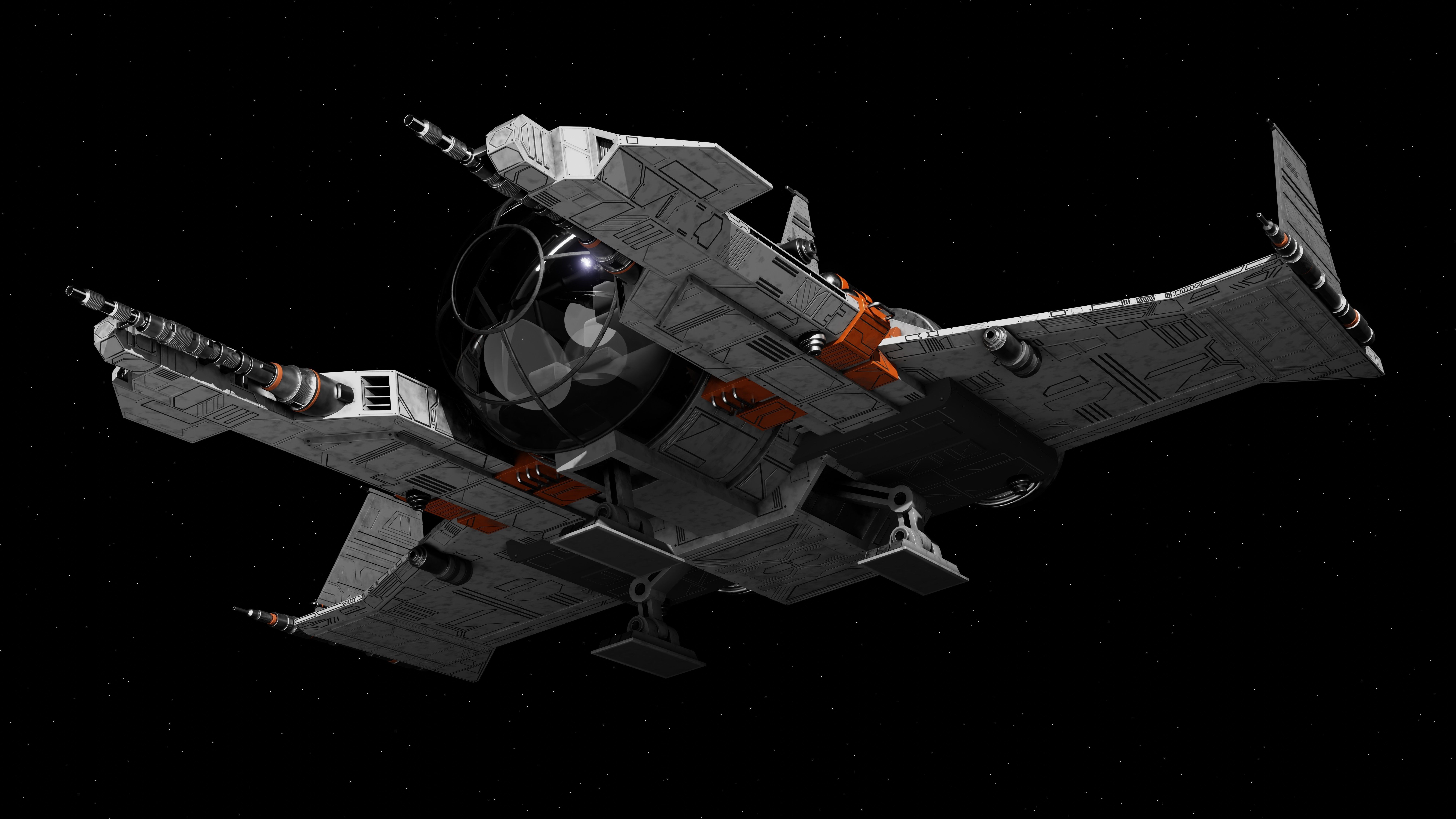 Spaceship 3d Model - Blender 3D model_4