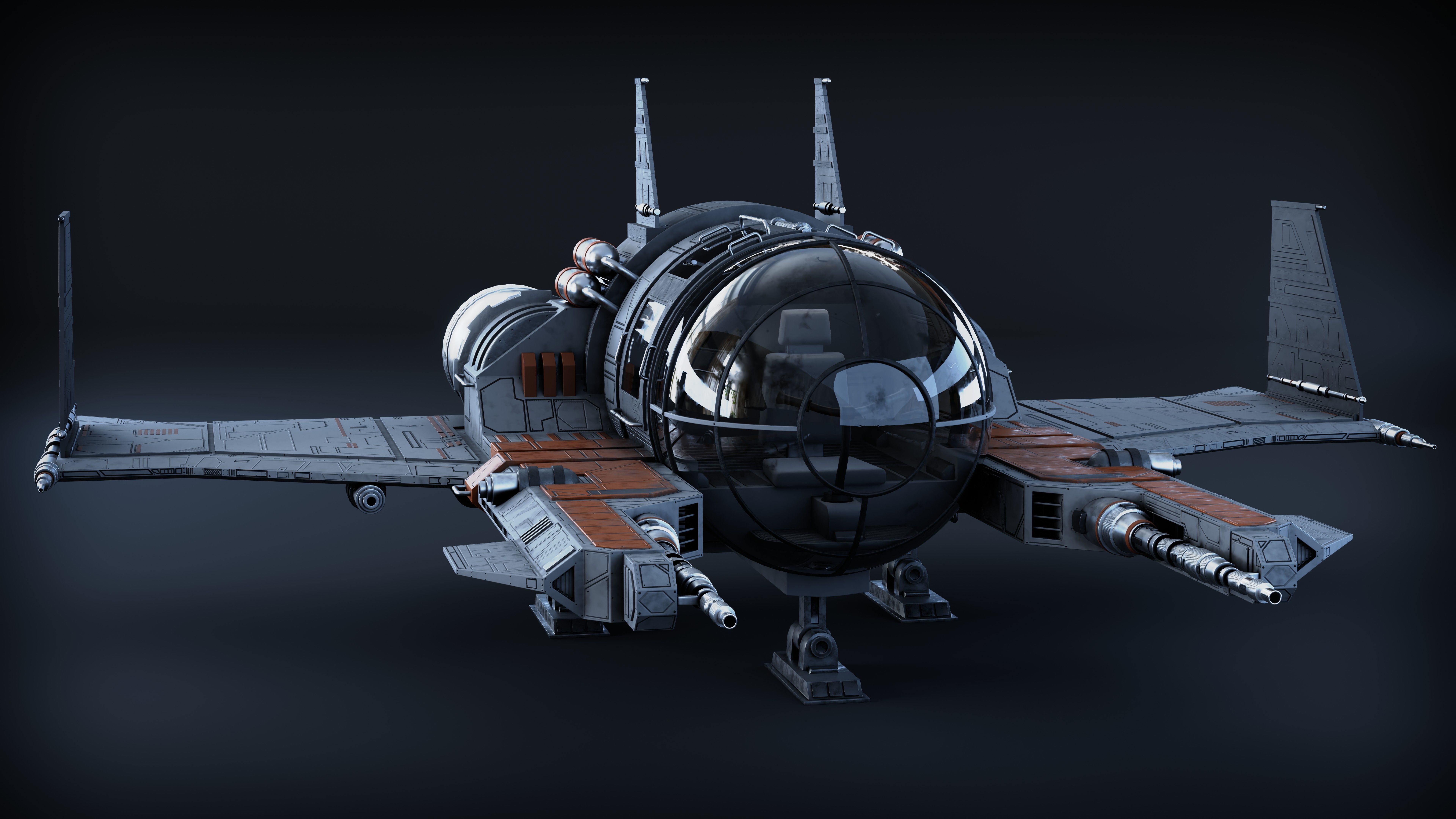Spaceship 3d Model - Blender 3D model_8