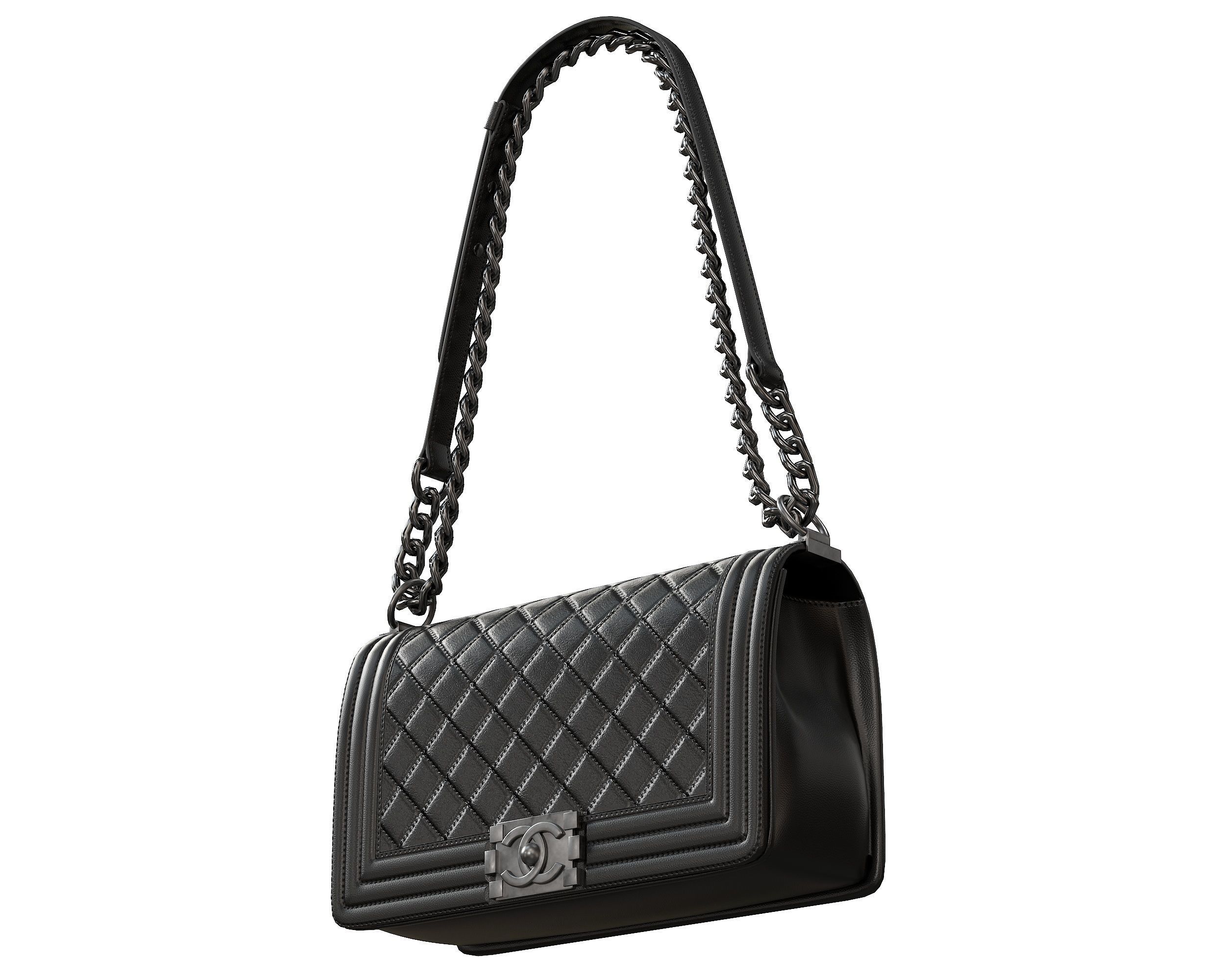 Boy Handbag Leather Bags 3D Model Collection_6