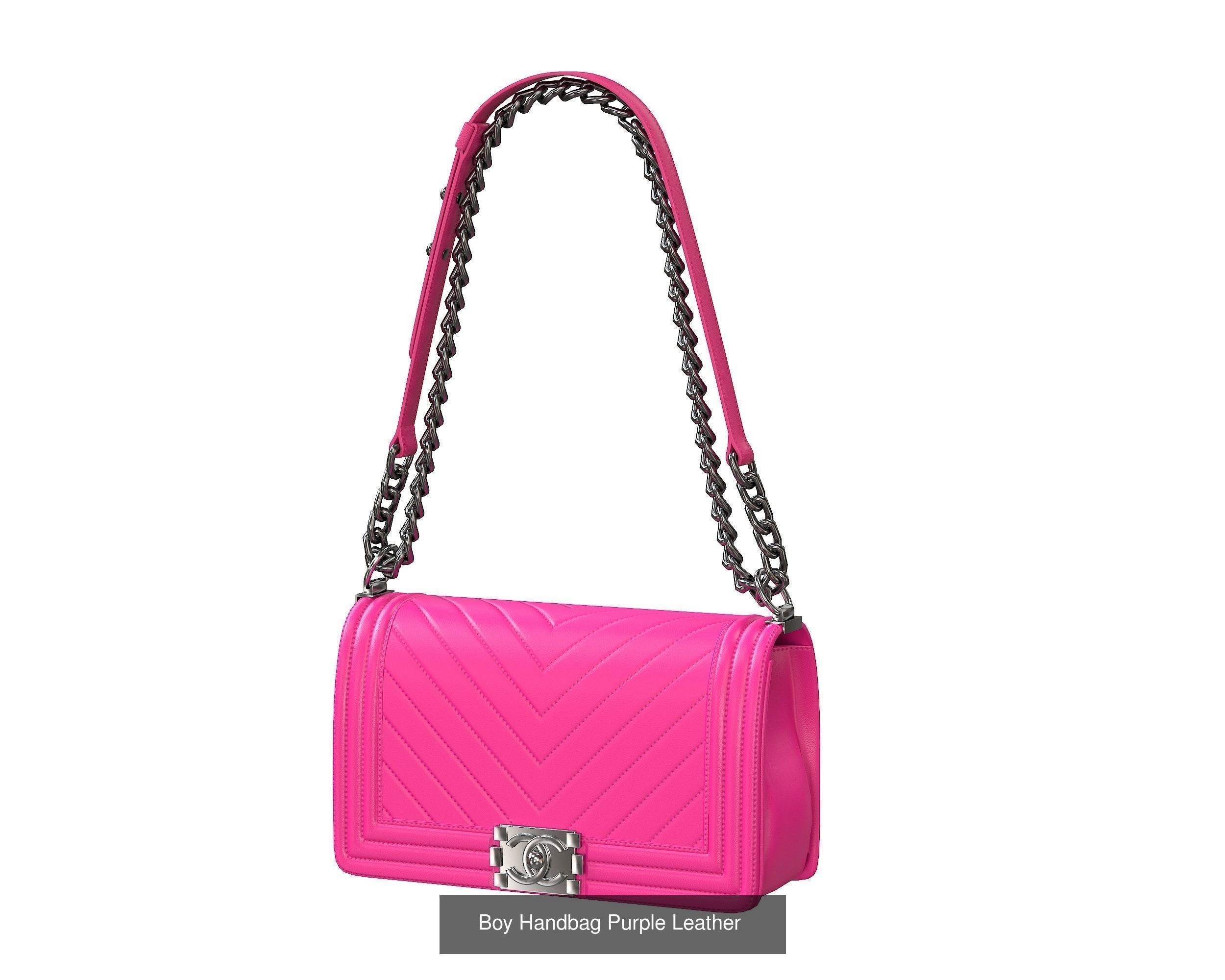 Boy Handbag Leather Bags 3D Model Collection_4