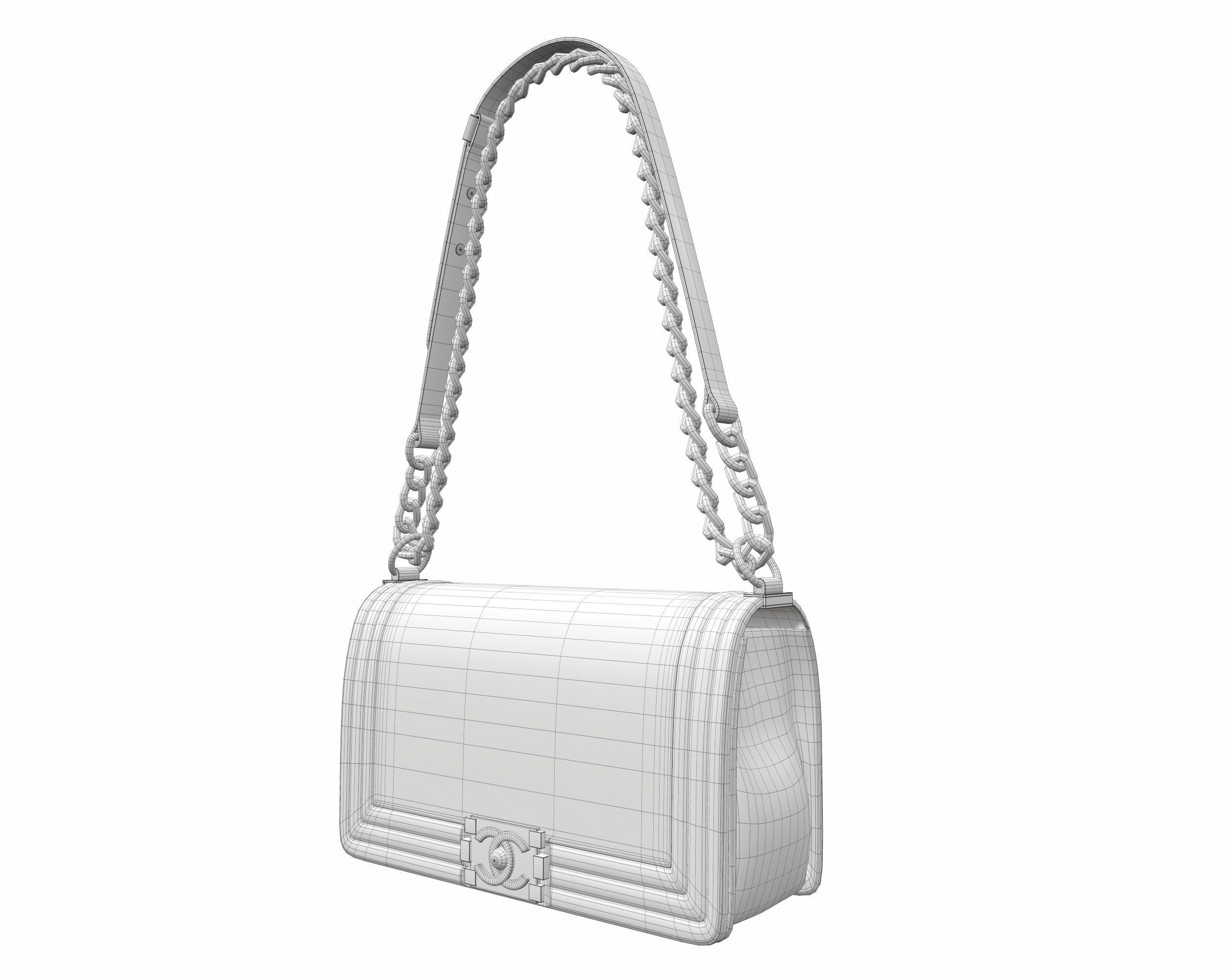 Boy Handbag Leather Bags 3D Model Collection_11