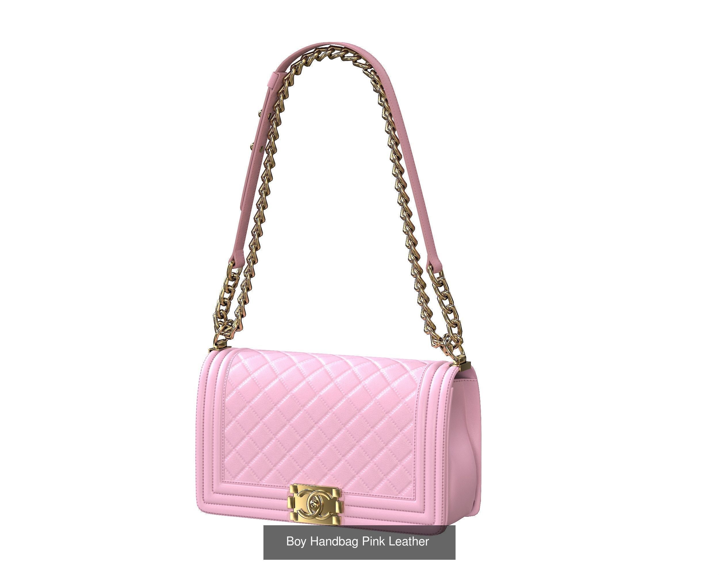 Boy Handbag Leather Bags 3D Model Collection_2