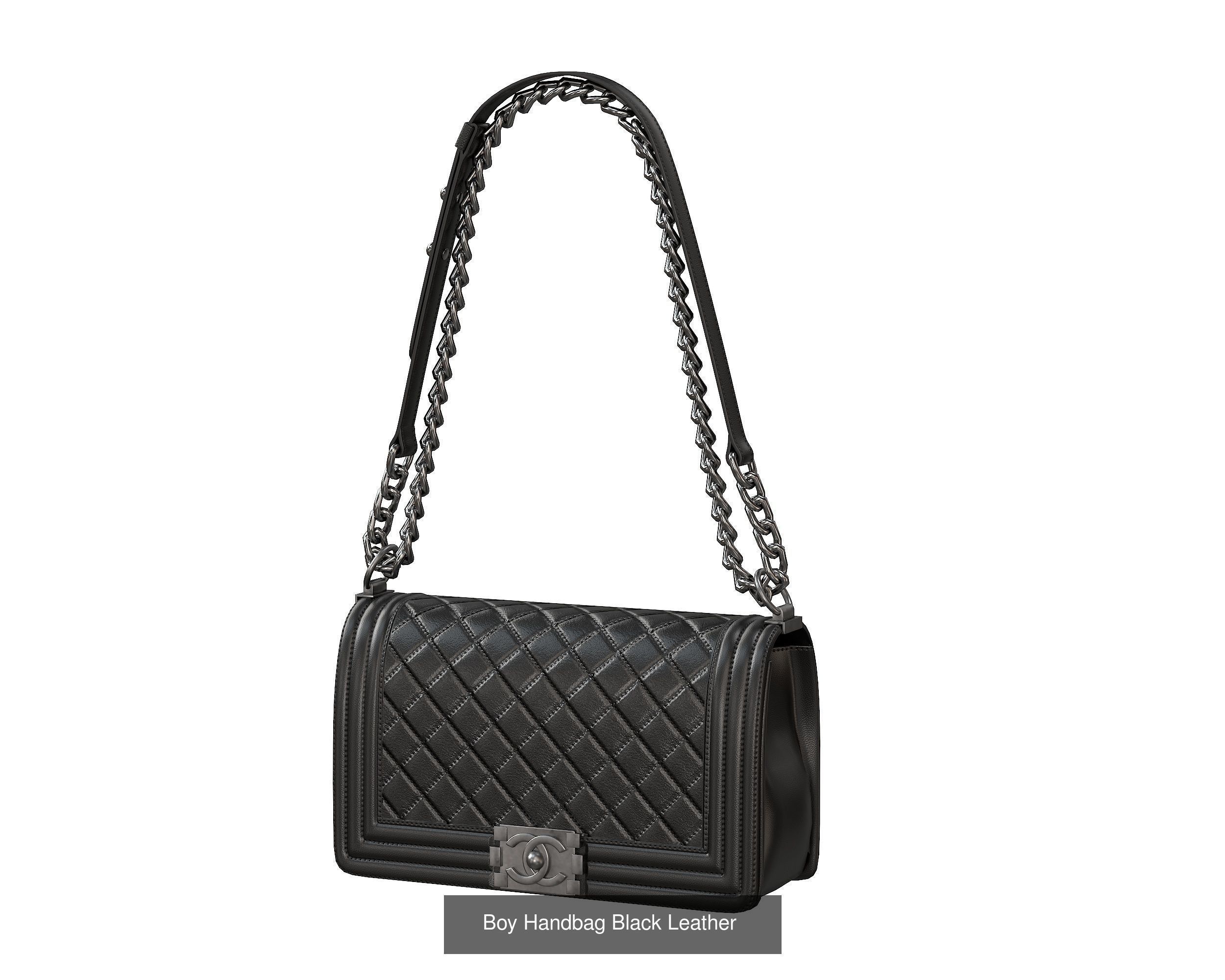 Boy Handbag Leather Bags 3D Model Collection_7