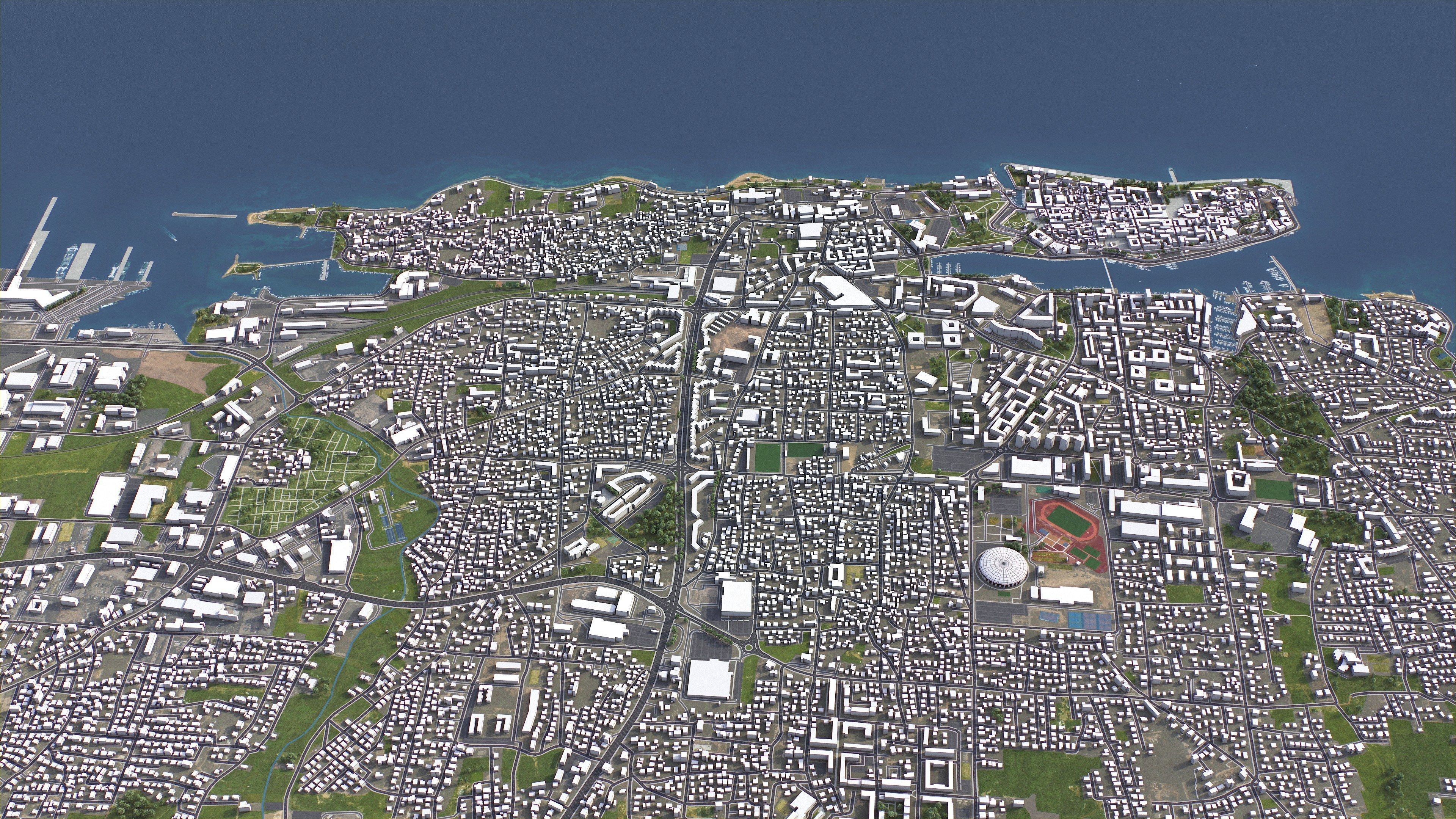 Zadar - 3D City Model Low-poly 3D model_5