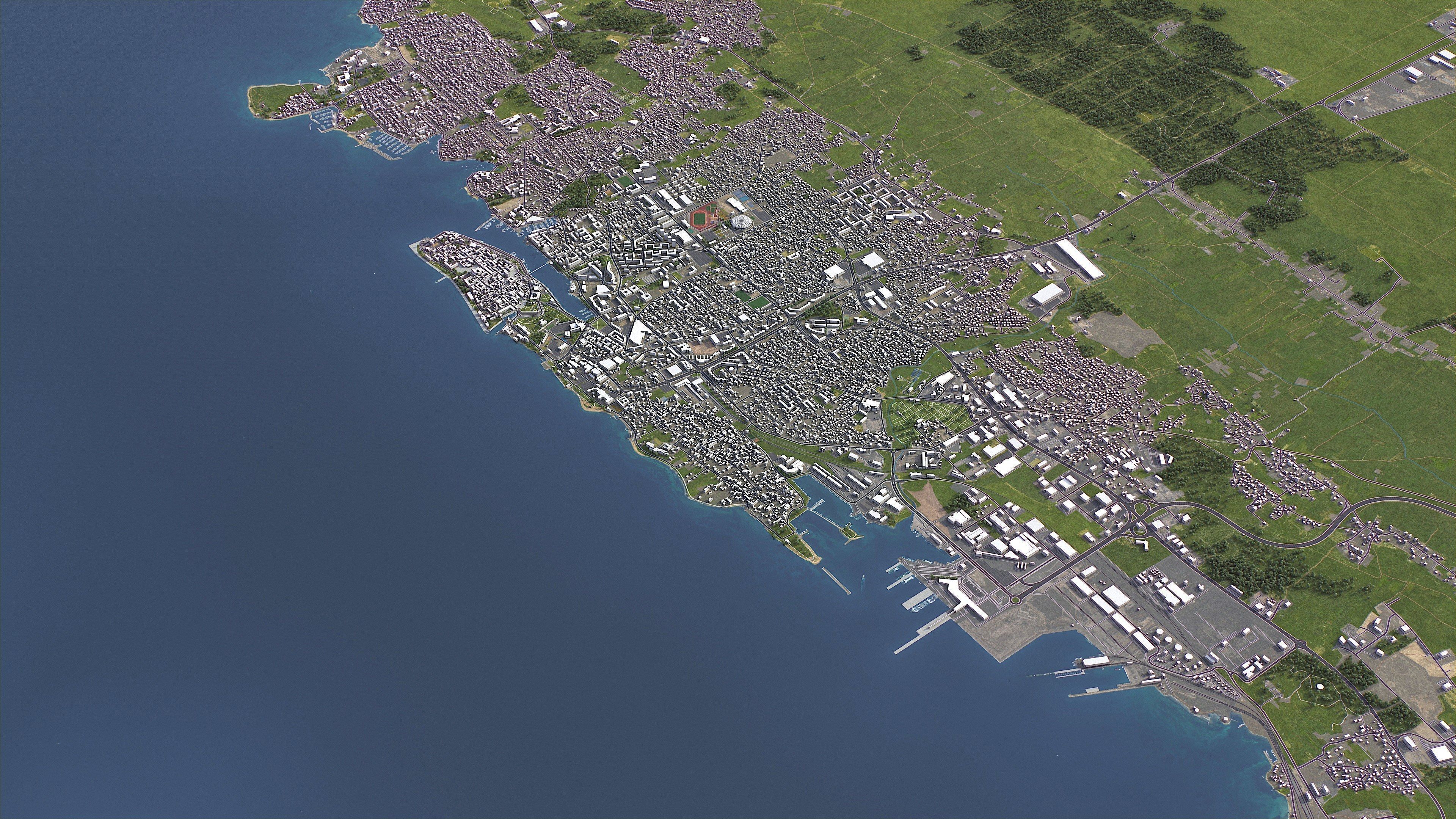 Zadar - 3D City Model Low-poly 3D model_6