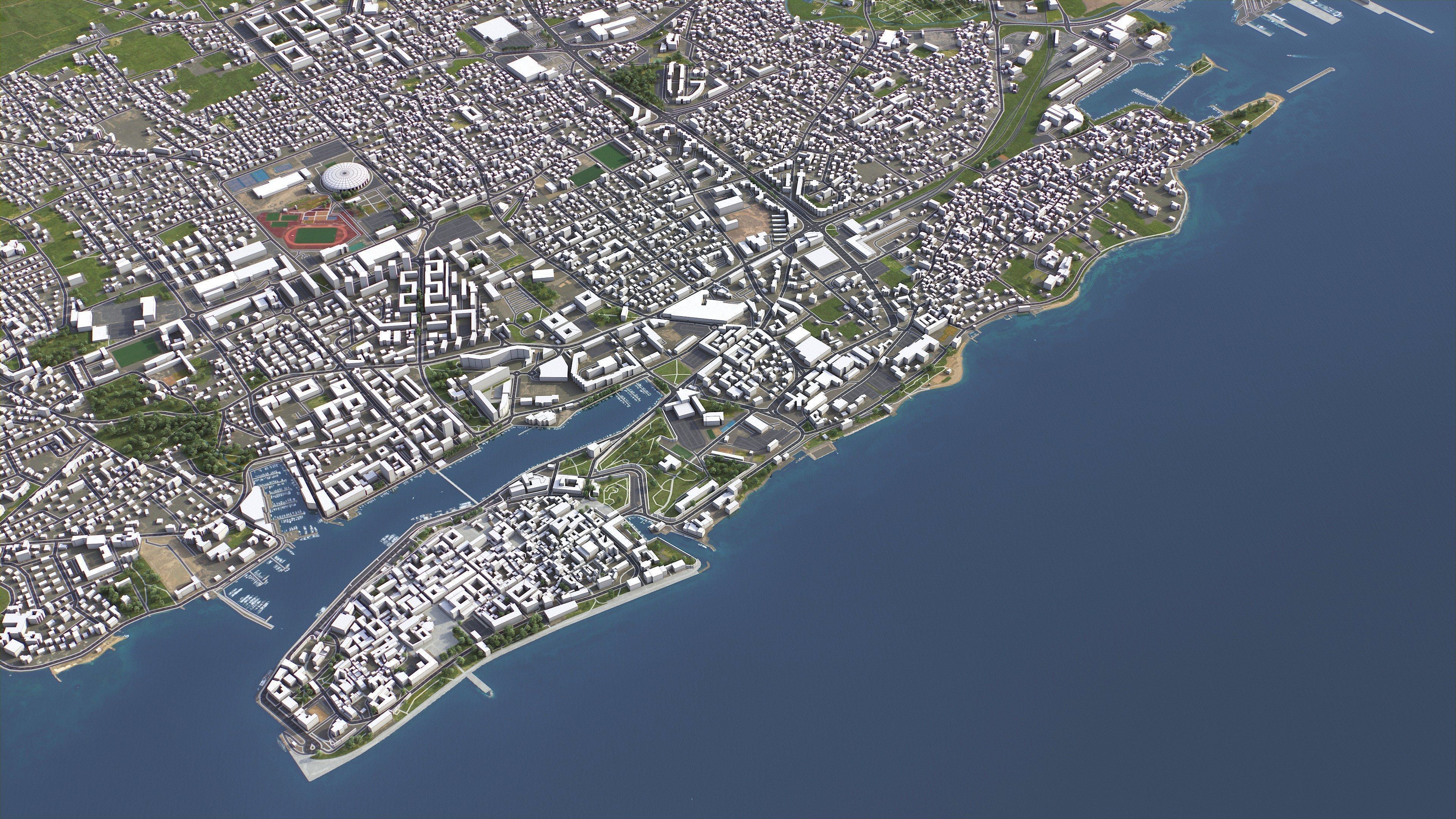 Zadar - 3D City Model Low-poly 3D model_3