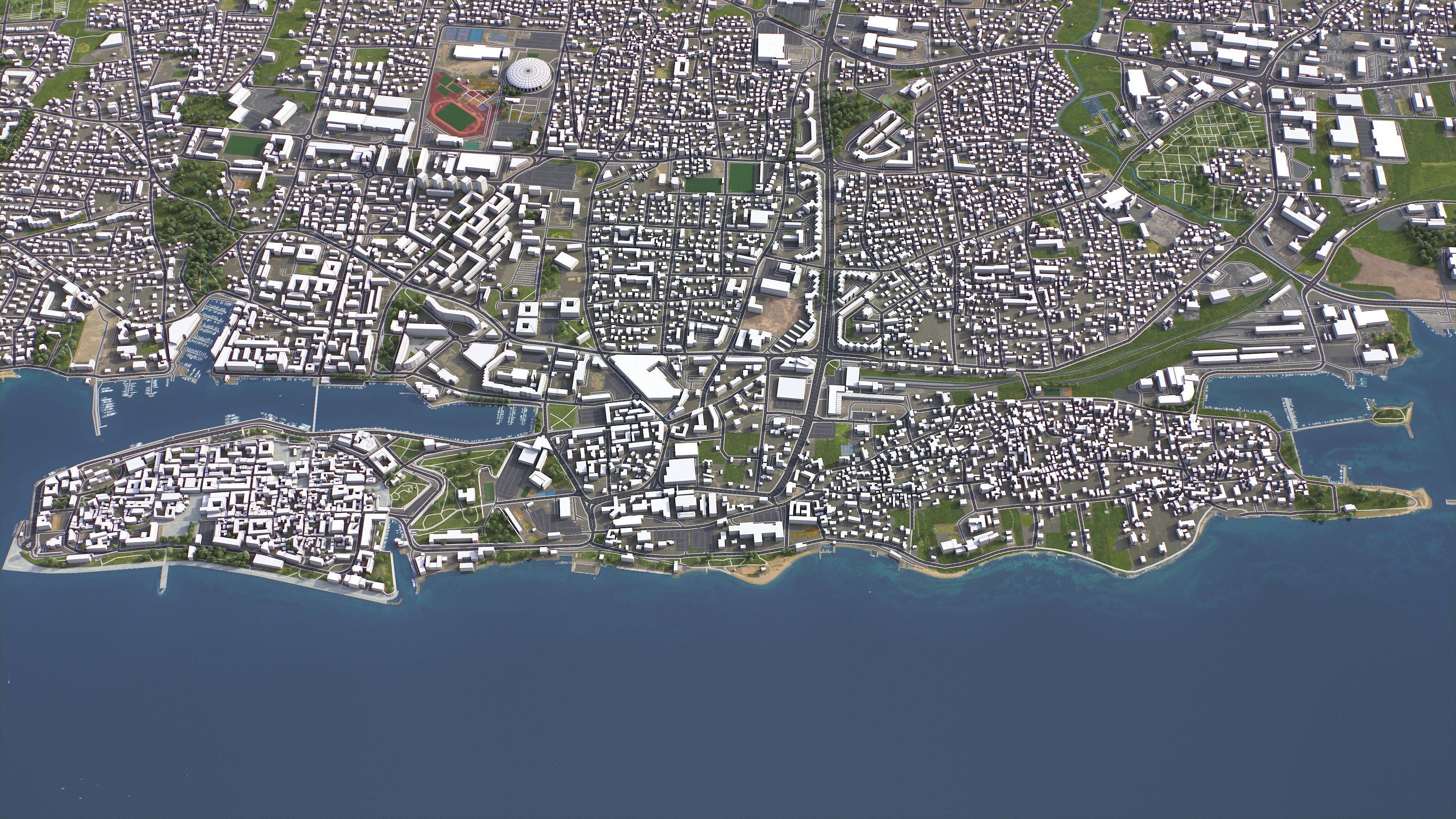 Zadar - 3D City Model Low-poly 3D model_2