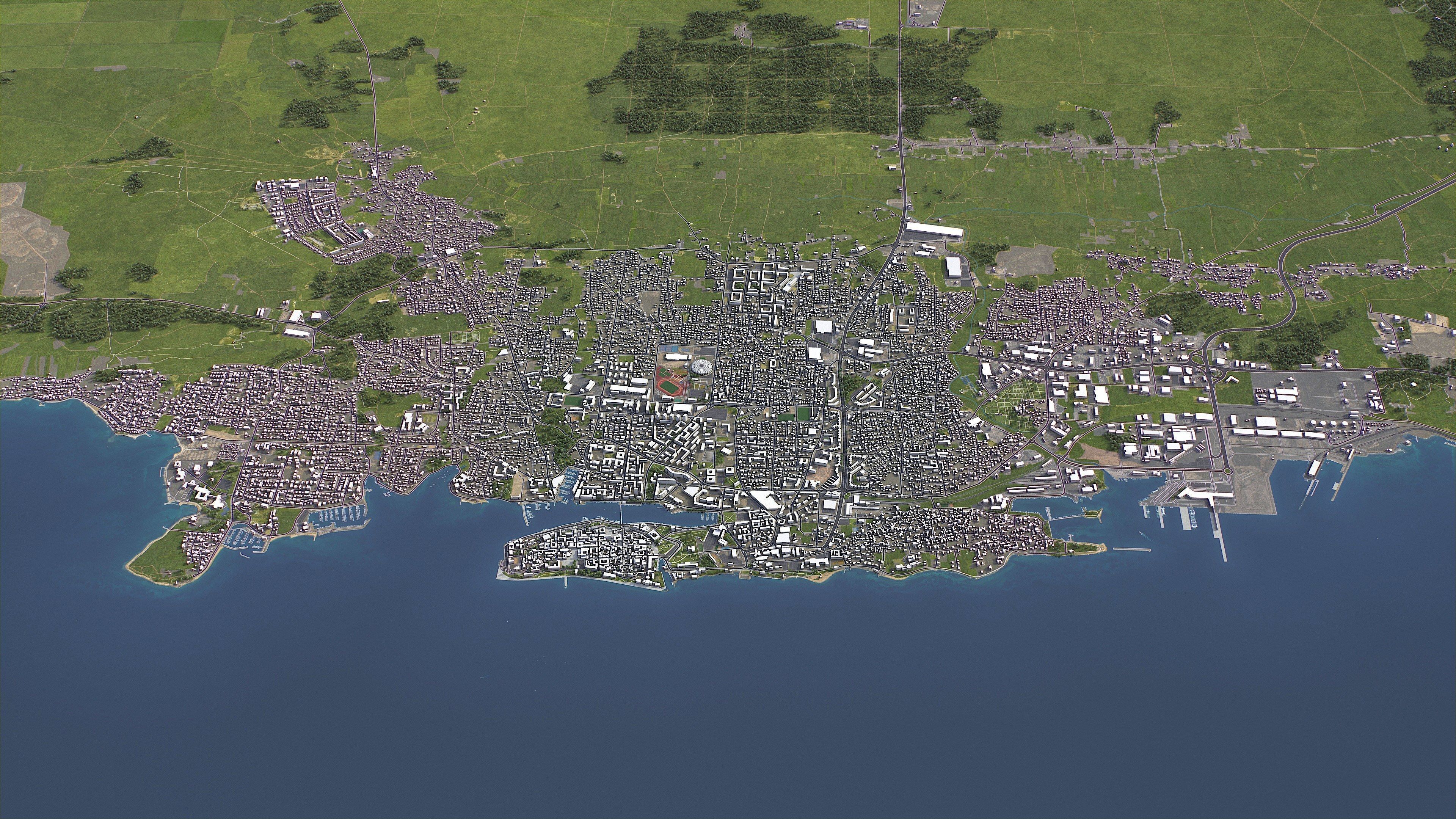 Zadar - 3D City Model Low-poly 3D model_7