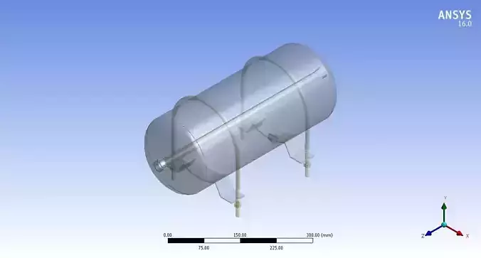 Air brake tank 3d solid works CAD model 3D model