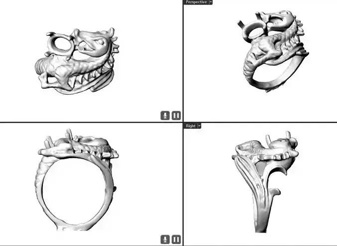 Dragon ring 3D print model