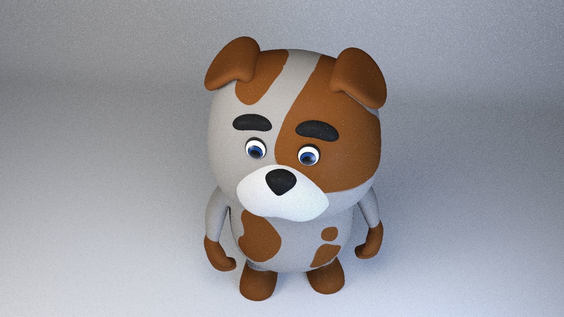 Cartoonish Humanoid Dog Character - Ready for Rigging Low-poly 3D model_4