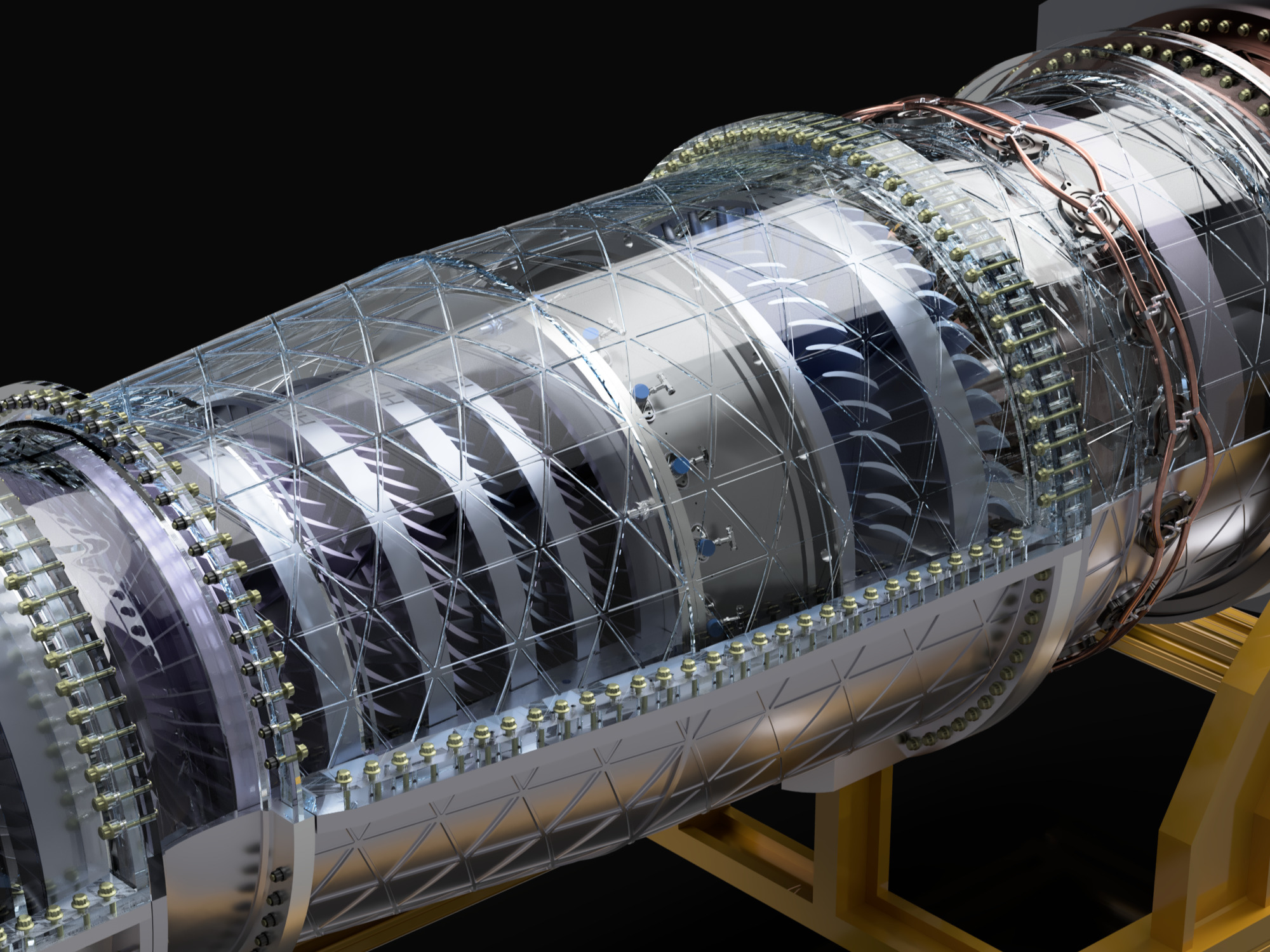PRATT and WHITNEY F119 F135 Turbine Jet Engine 3D print model_10