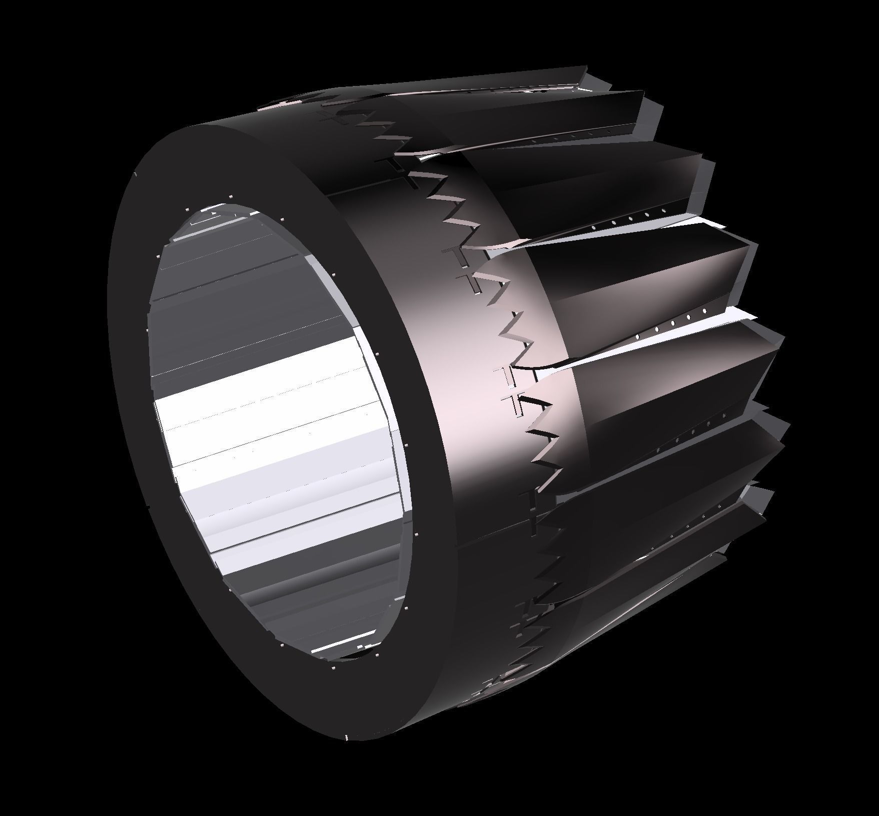 PRATT and WHITNEY F119 F135 Turbine Jet Engine 3D print model_16