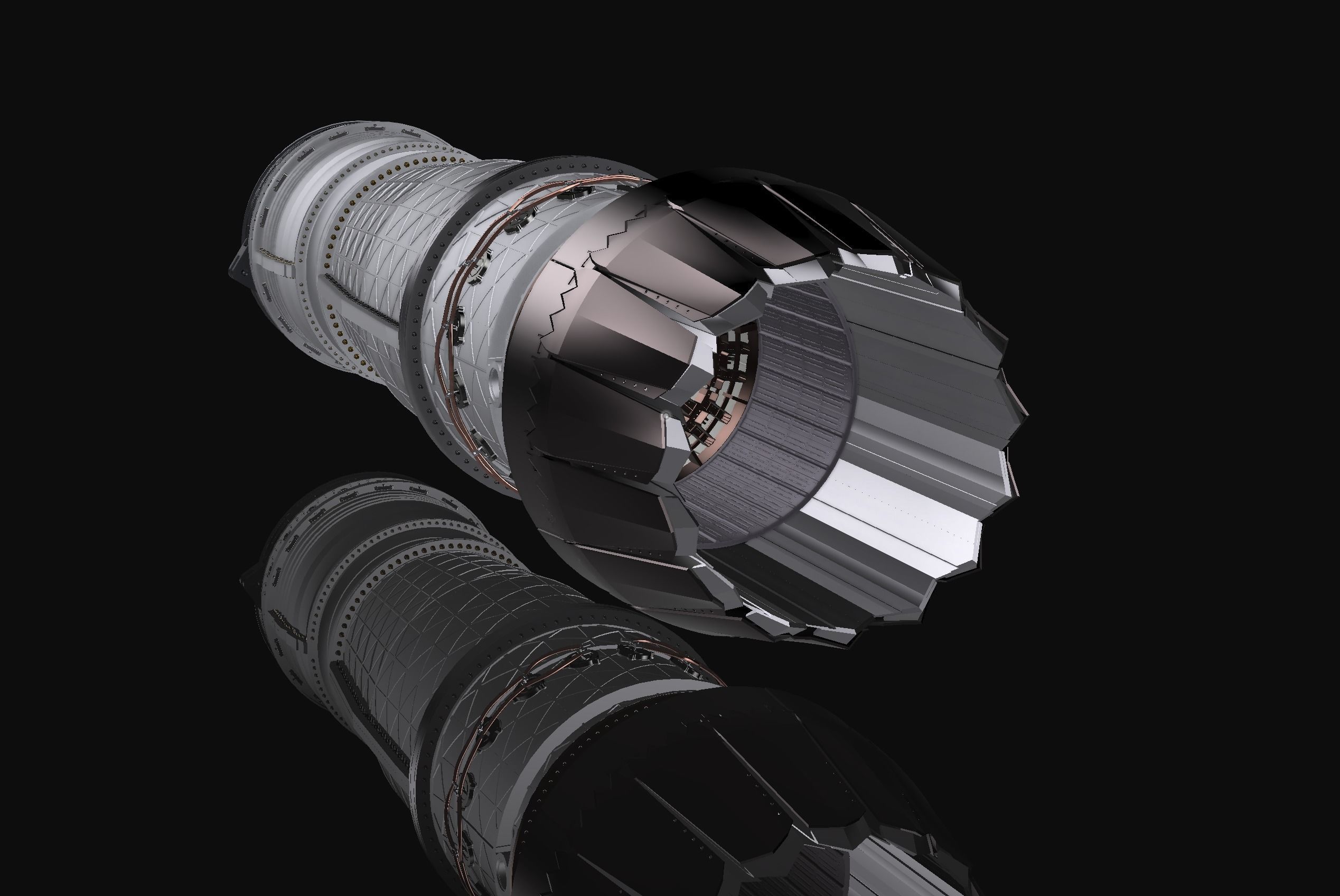 PRATT and WHITNEY F119 F135 Turbine Jet Engine 3D print model_15