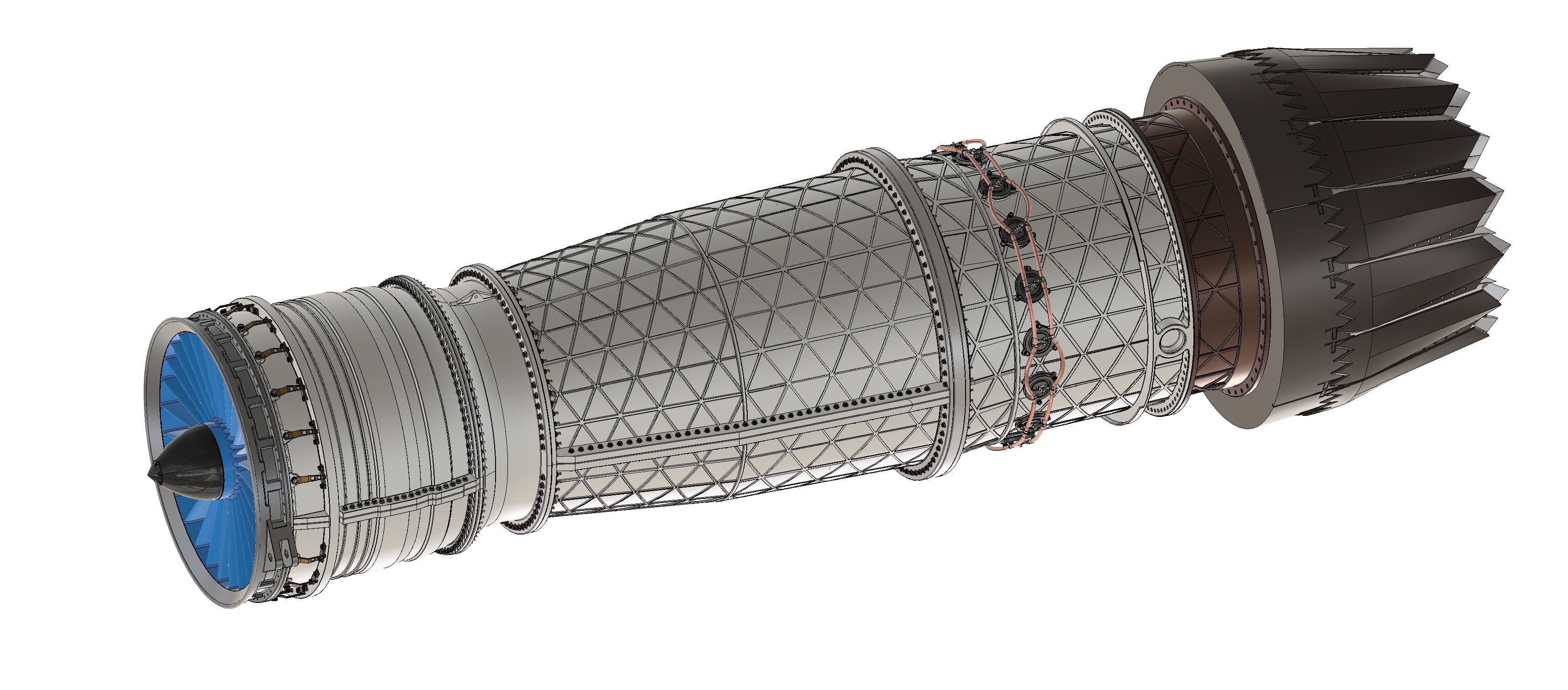PRATT and WHITNEY F119 F135 Turbine Jet Engine 3D print model_22