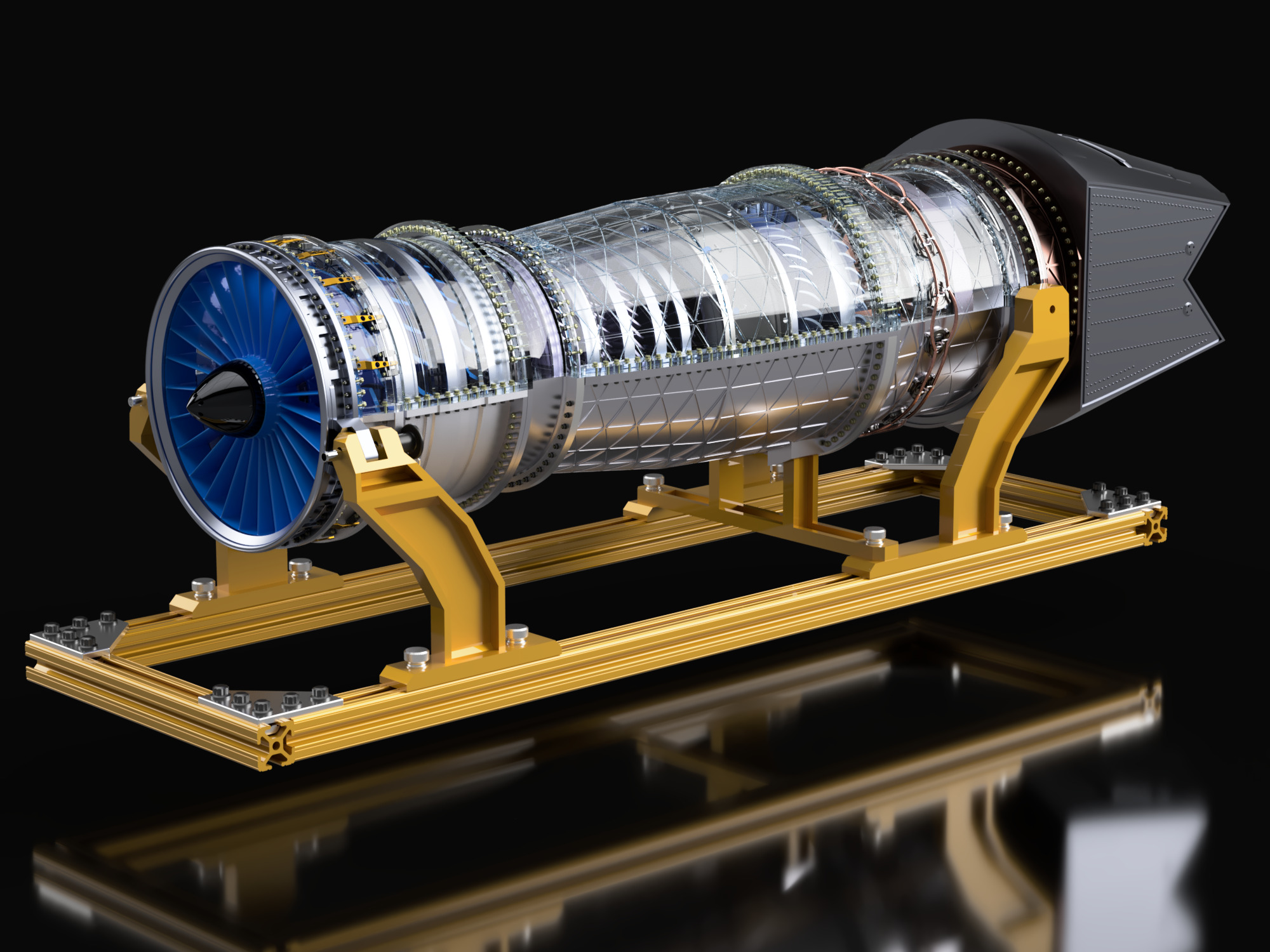 PRATT and WHITNEY F119 F135 Turbine Jet Engine 3D print model_3