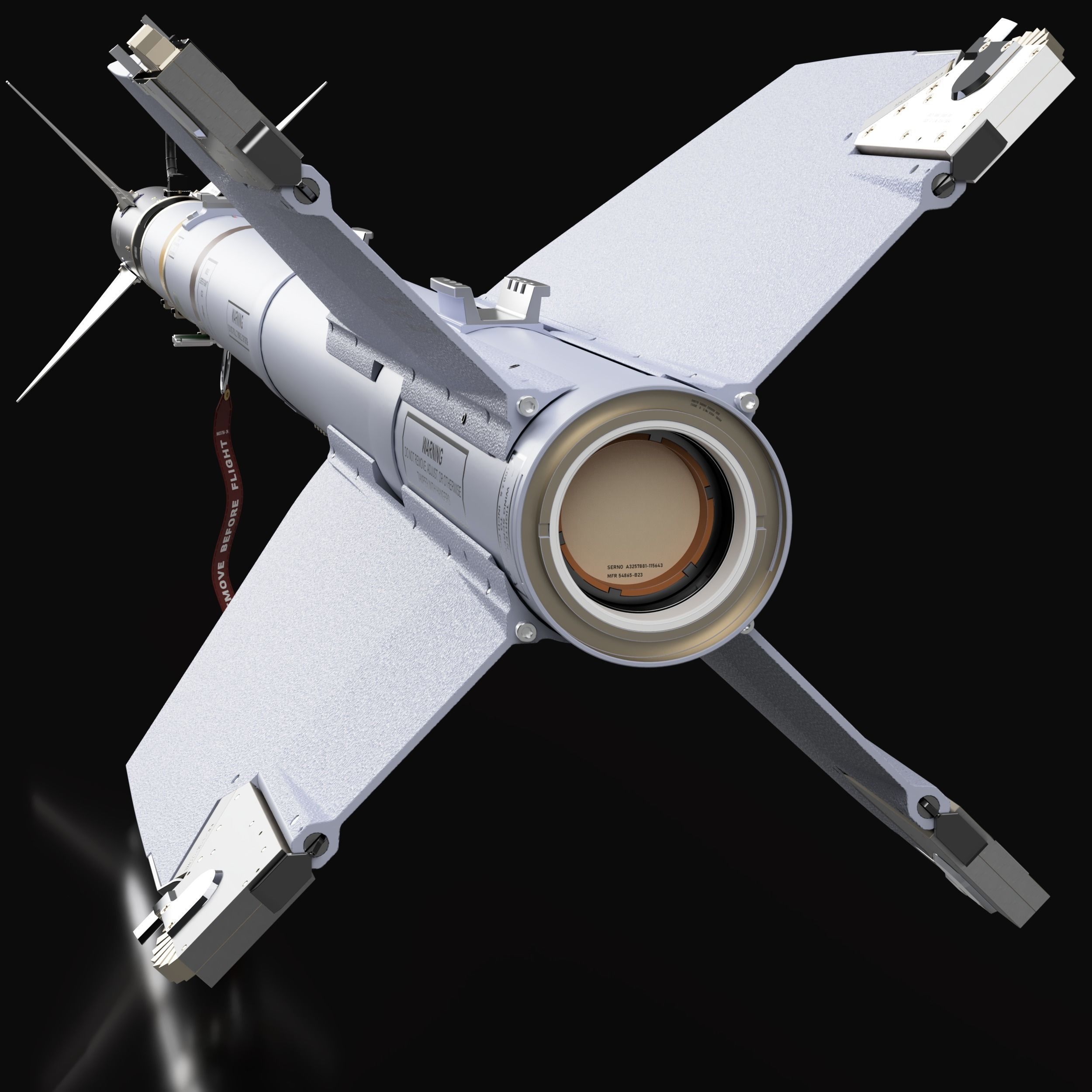 AIM-9L Sidewinder SIMPLIFIED - Extreme Detail - 3D Print Ready 3D print model_15