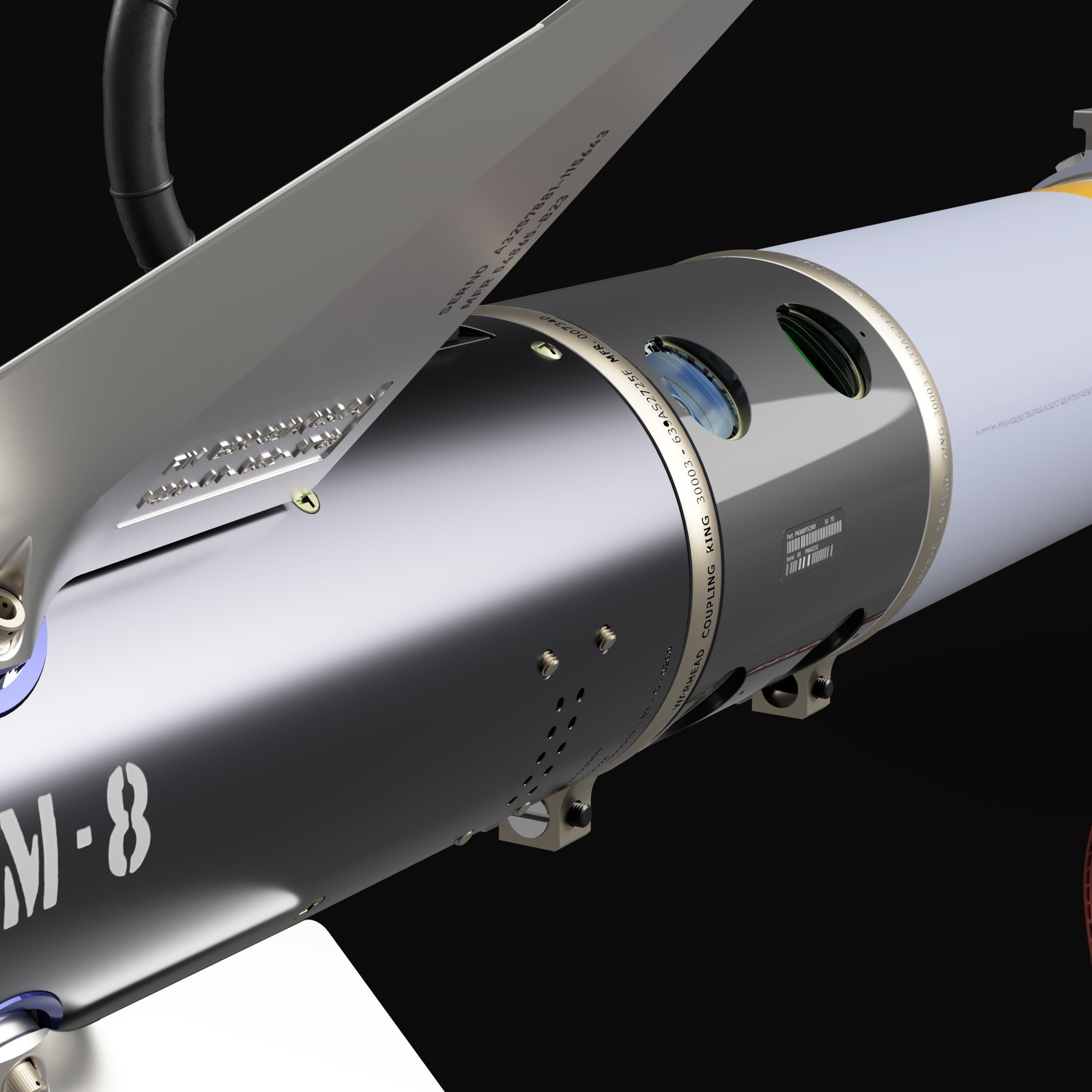 AIM-9L Sidewinder SIMPLIFIED - Extreme Detail - 3D Print Ready 3D print model_6