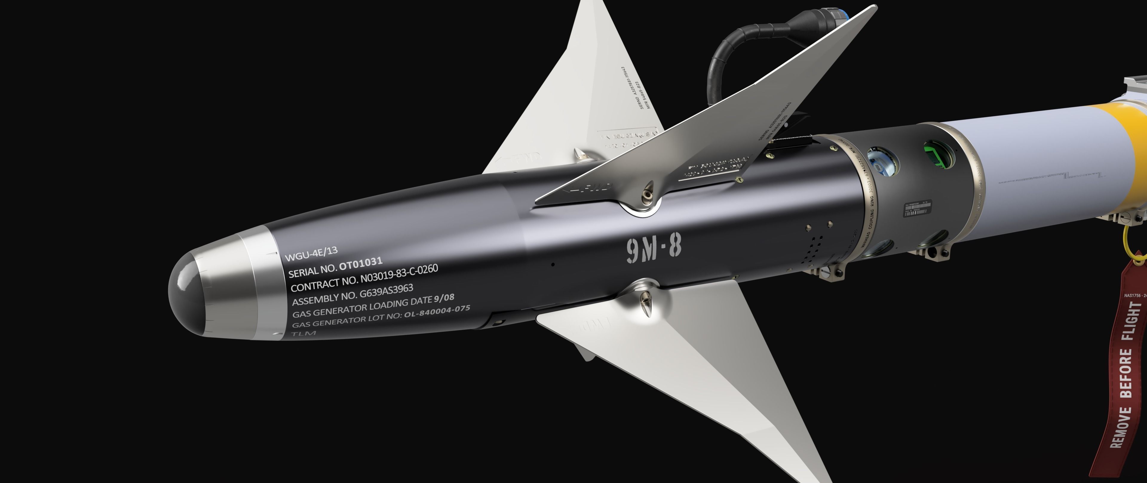 AIM-9L Sidewinder SIMPLIFIED - Extreme Detail - 3D Print Ready 3D print model_5