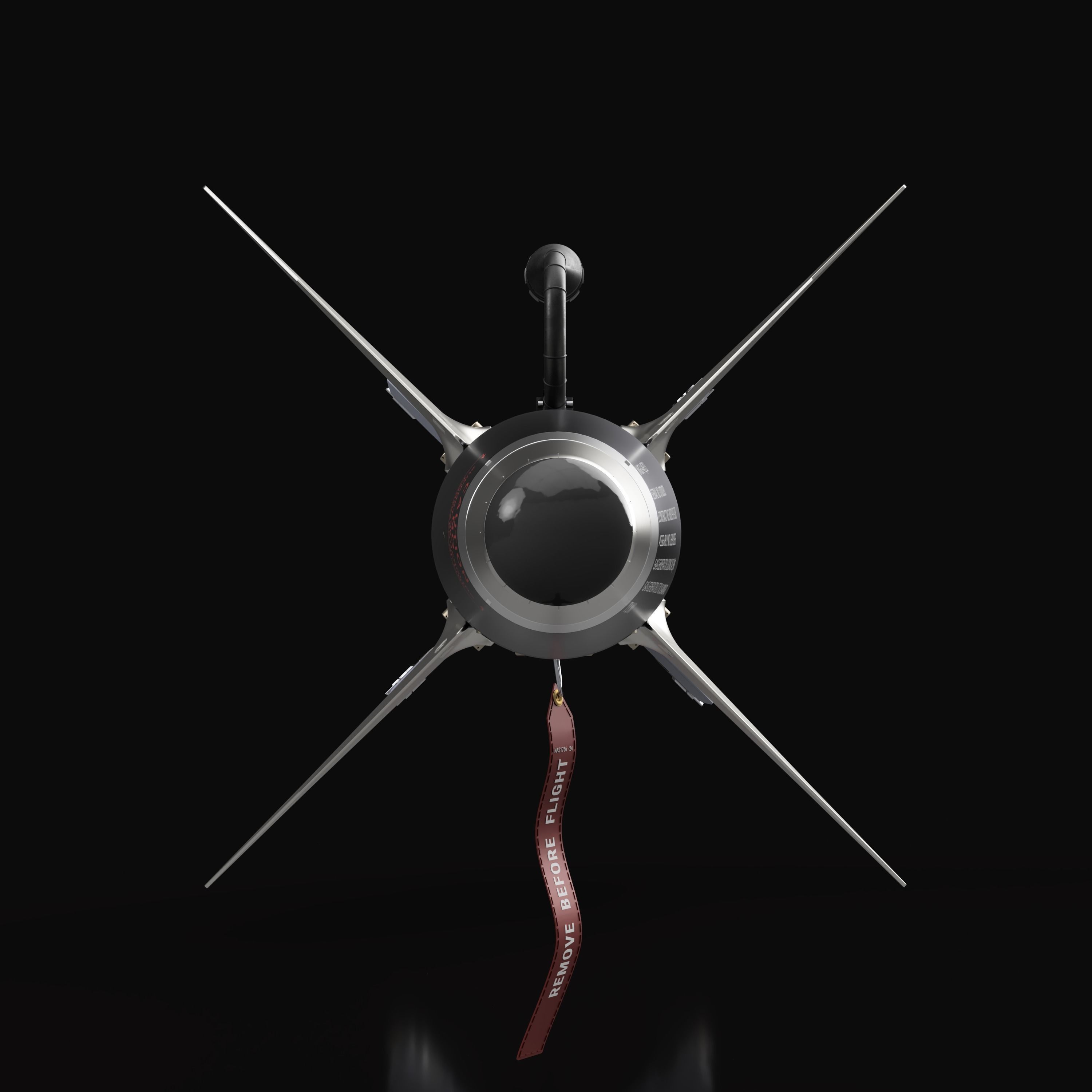 AIM-9L Sidewinder SIMPLIFIED - Extreme Detail - 3D Print Ready 3D print model_9